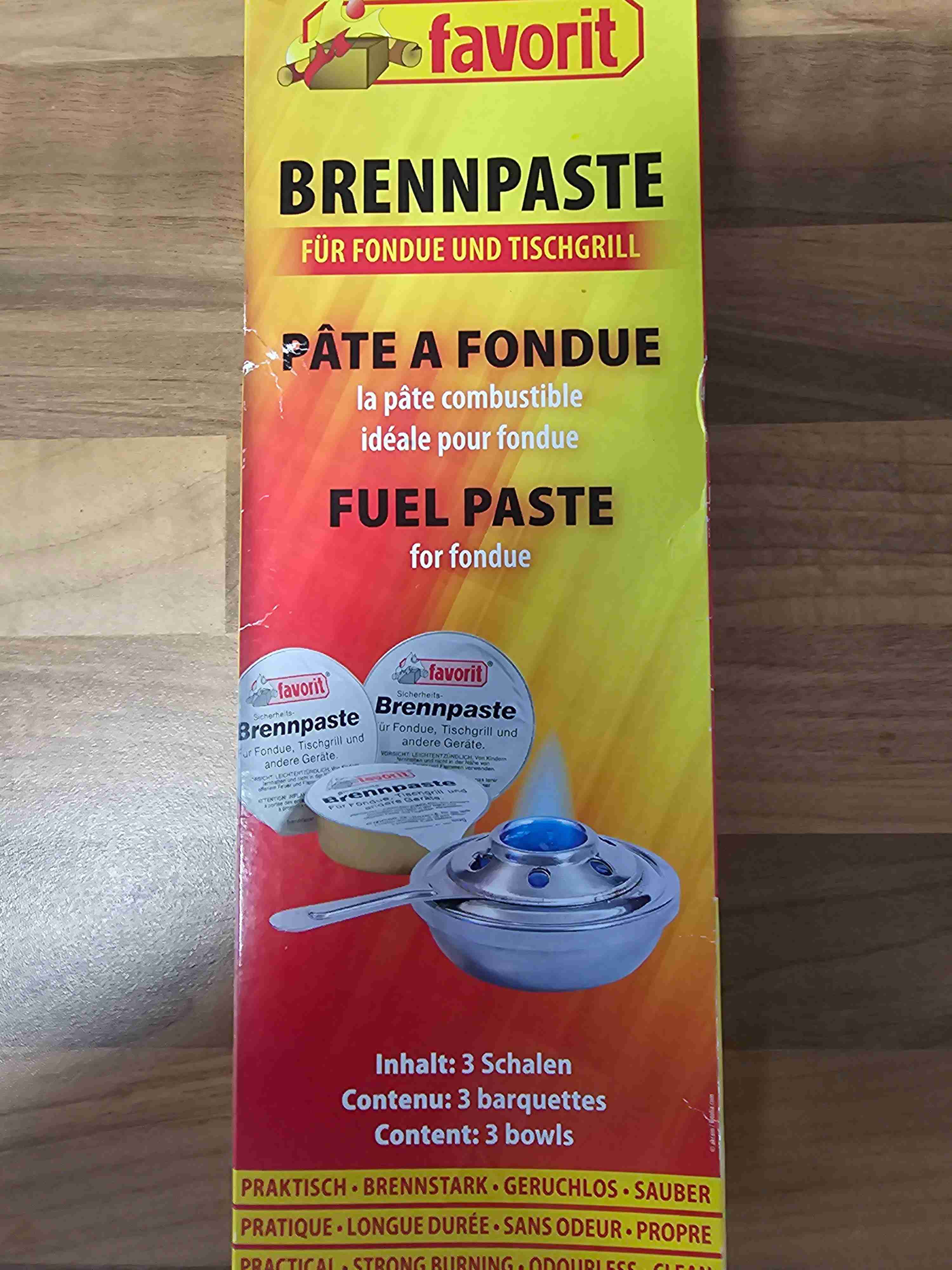 Brennpaste für Fondue