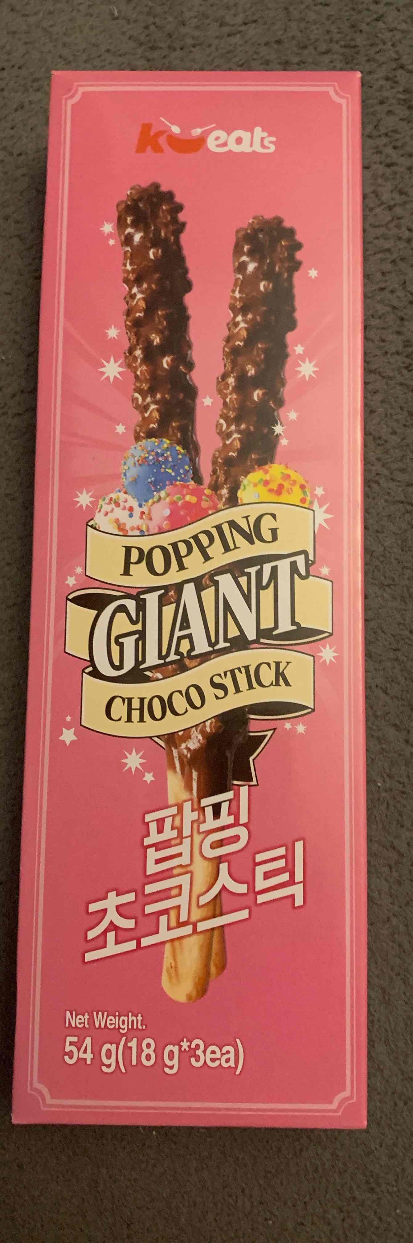 Popping gaint choco stick