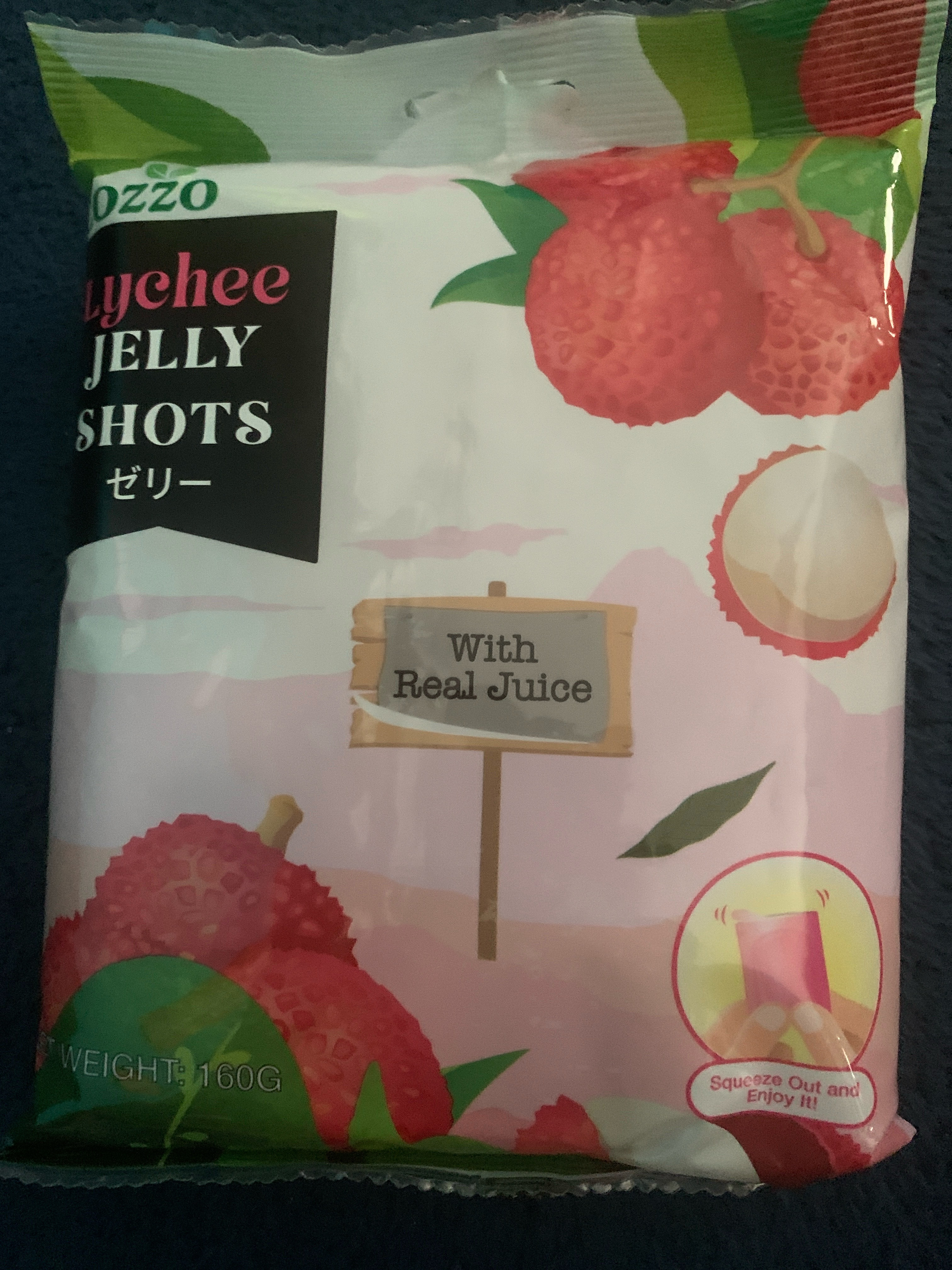 Lychee jelly shots