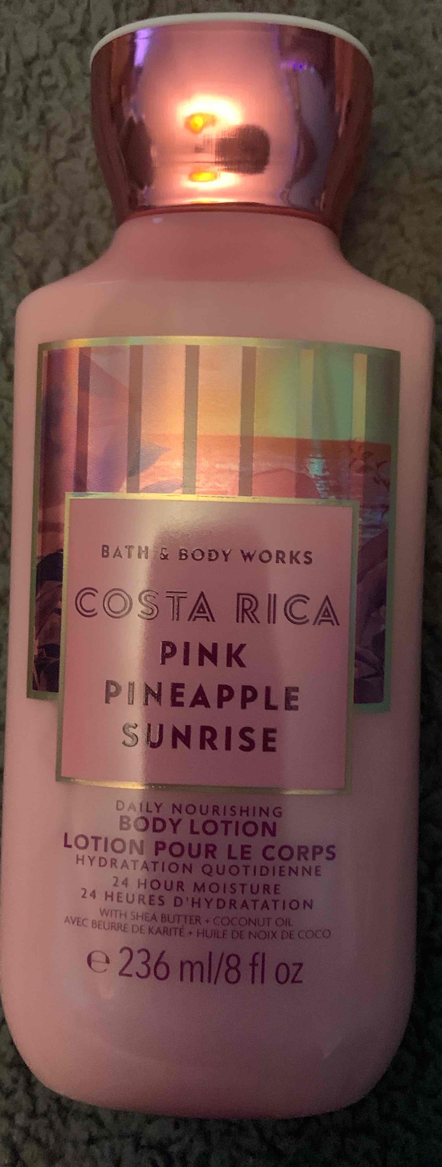 Pink pineapple sunrise lotion