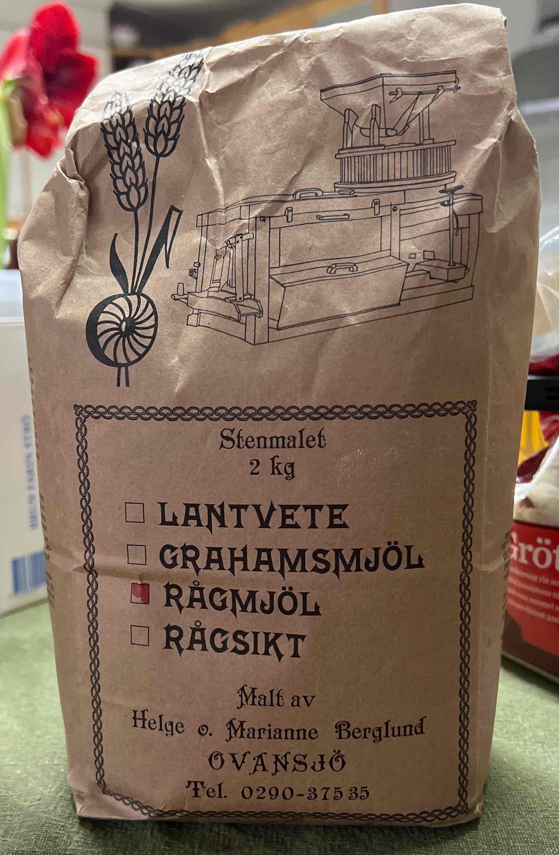 Rågmjöl, stenmalet