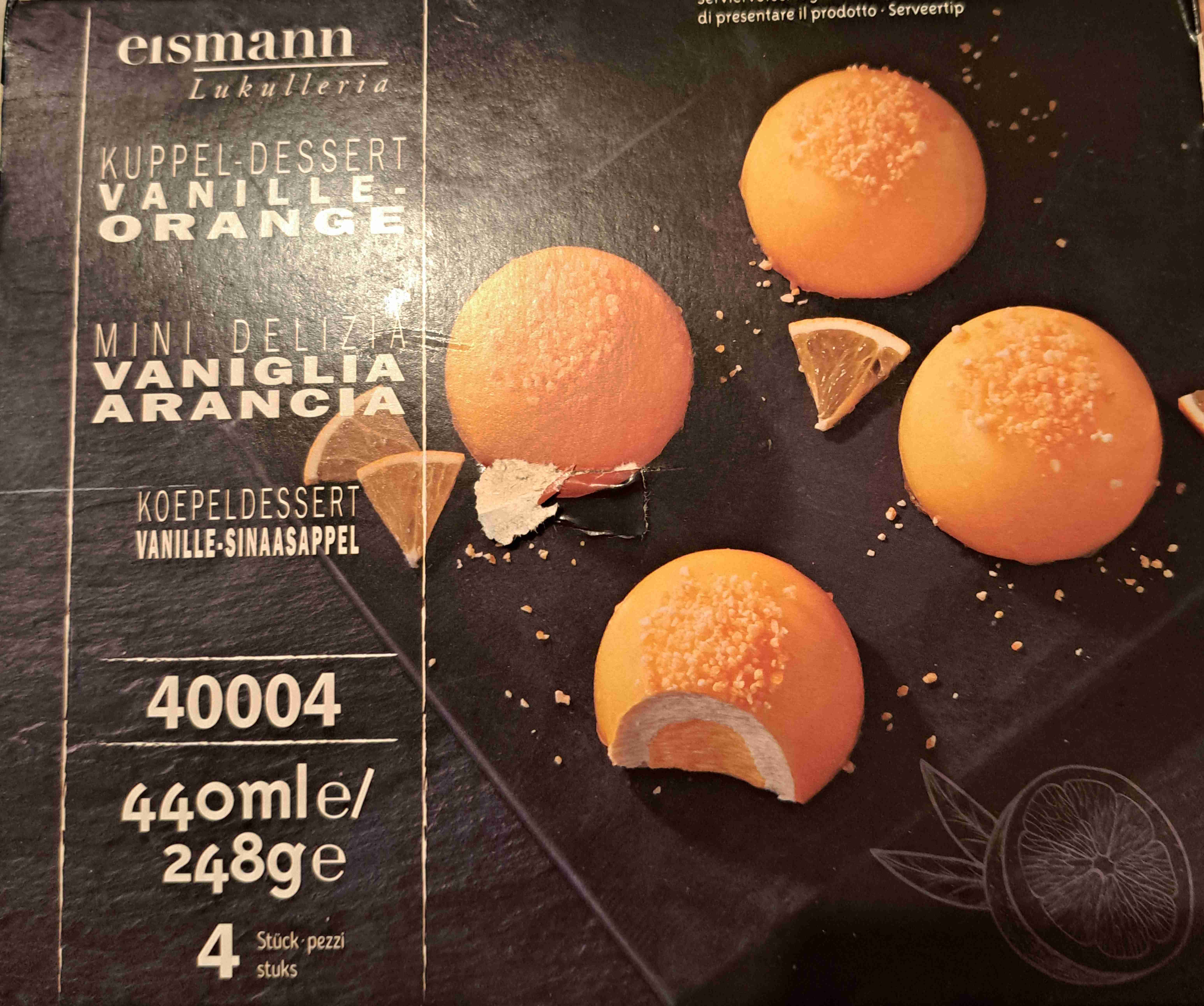 Kuppeldessert Vanille-Orange