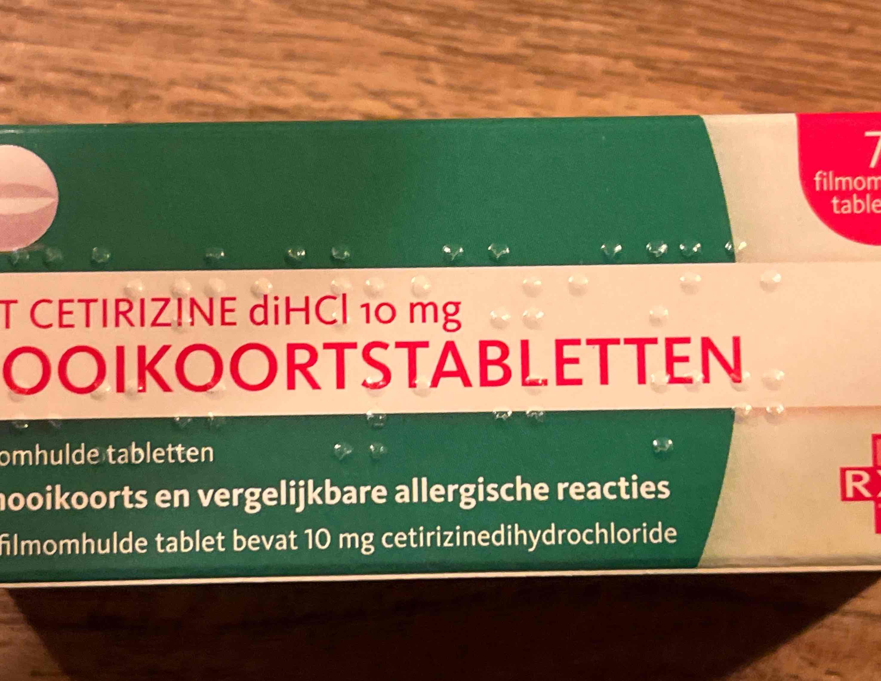Hooikoortstabletten Cetirizine diHCl 10mg