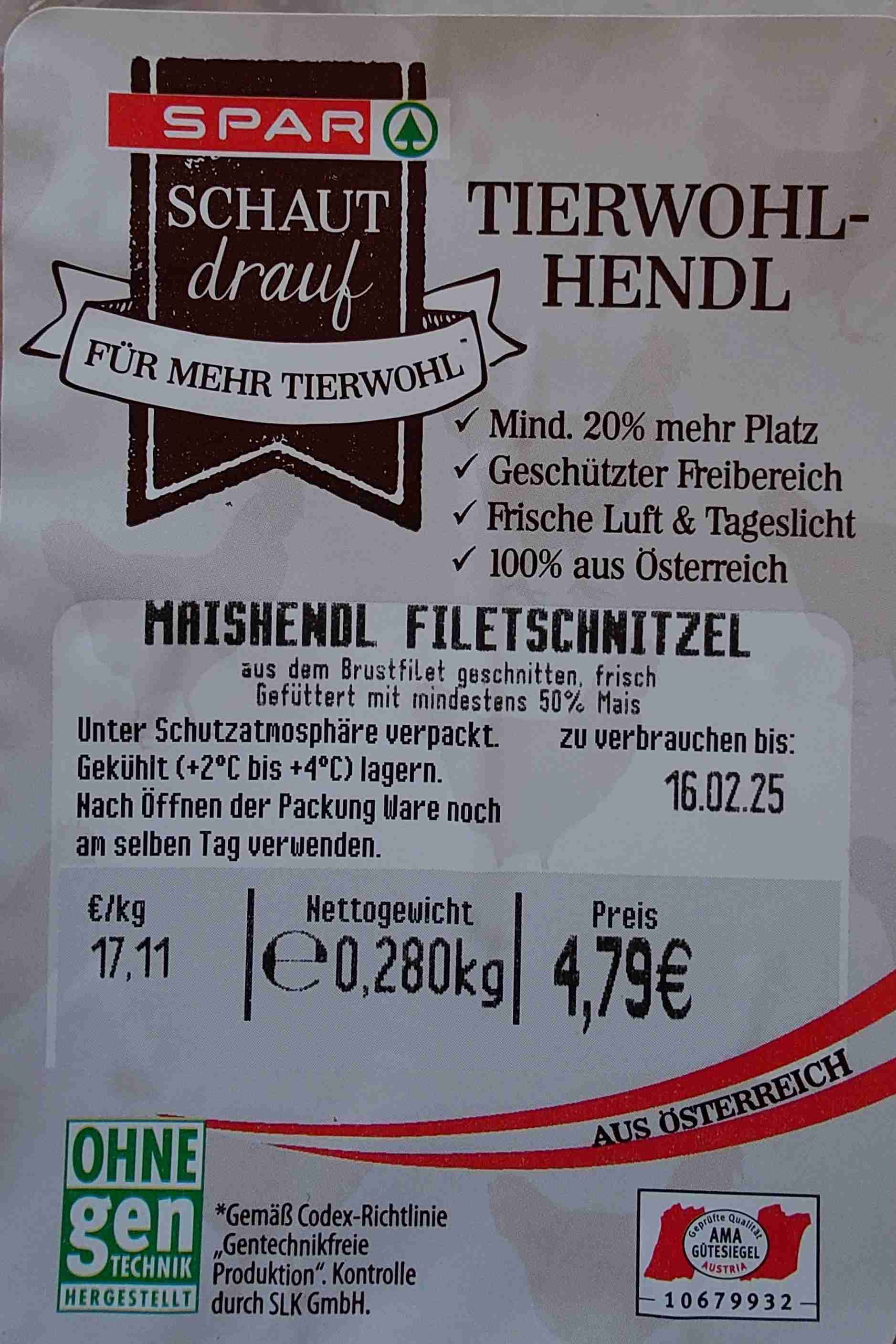 Huhn Filetschnitzel