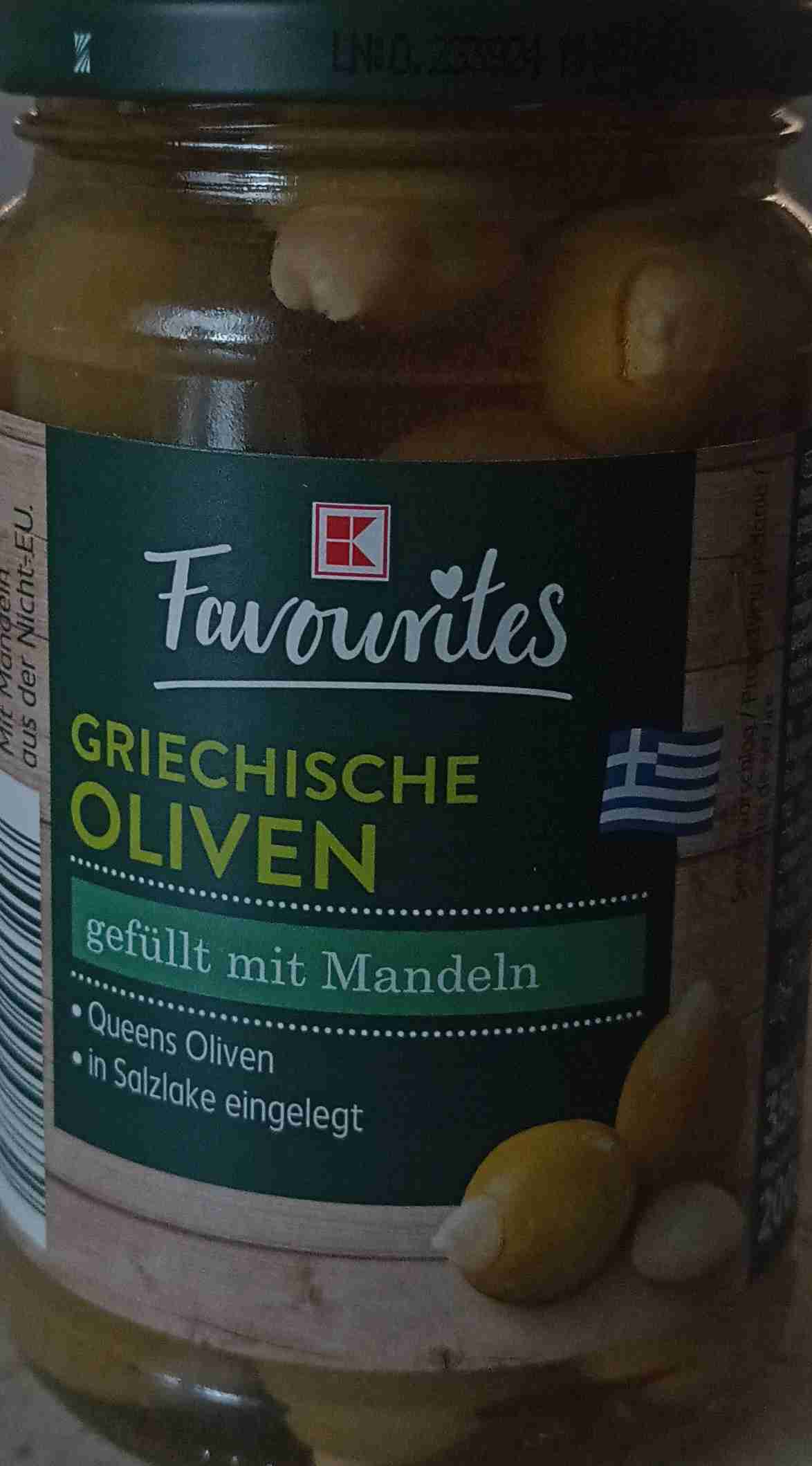 Oliwki zielone nadziewane migdałami 