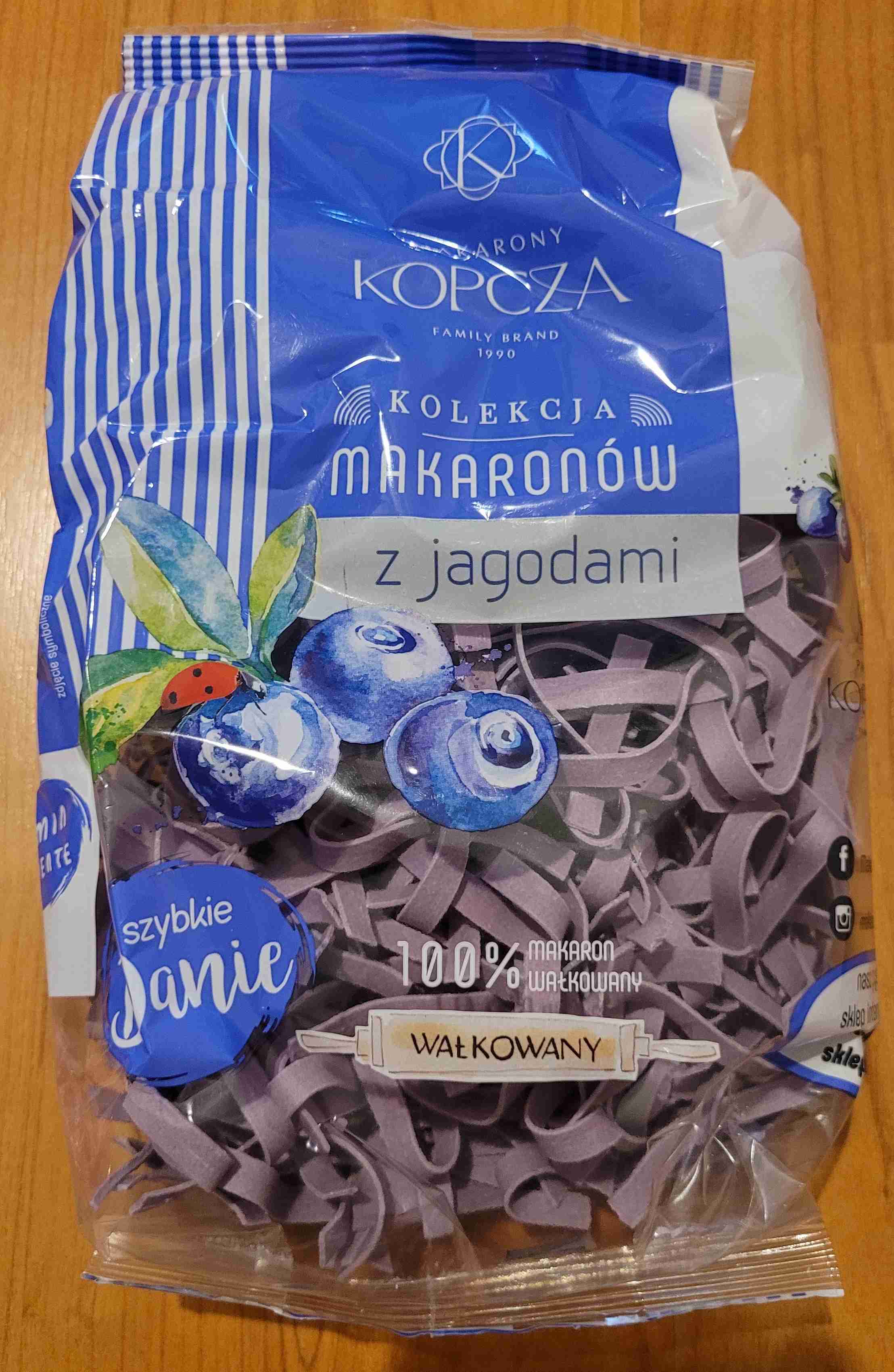 Makaron jagodowy