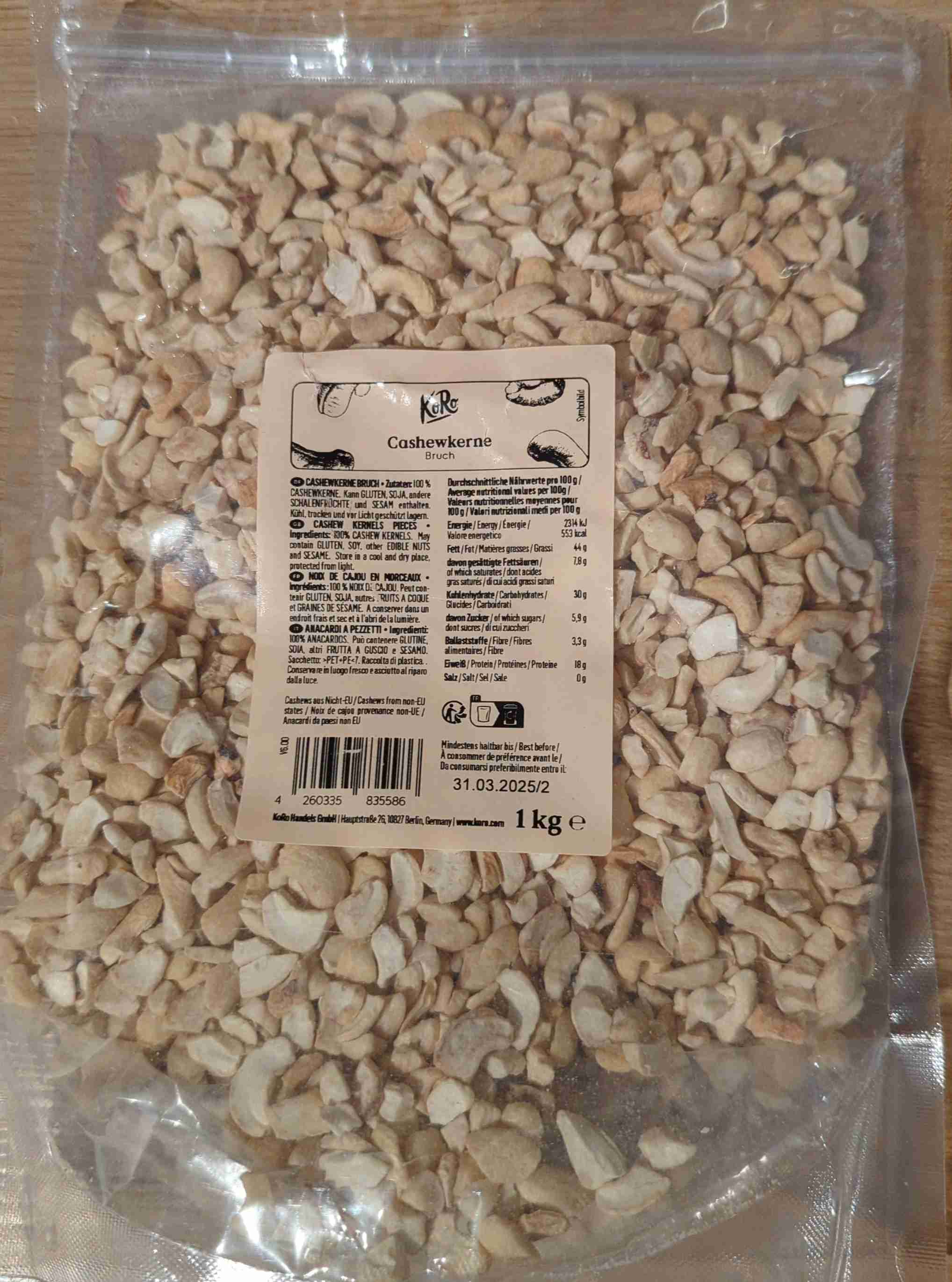 Cashewkerne Bruch