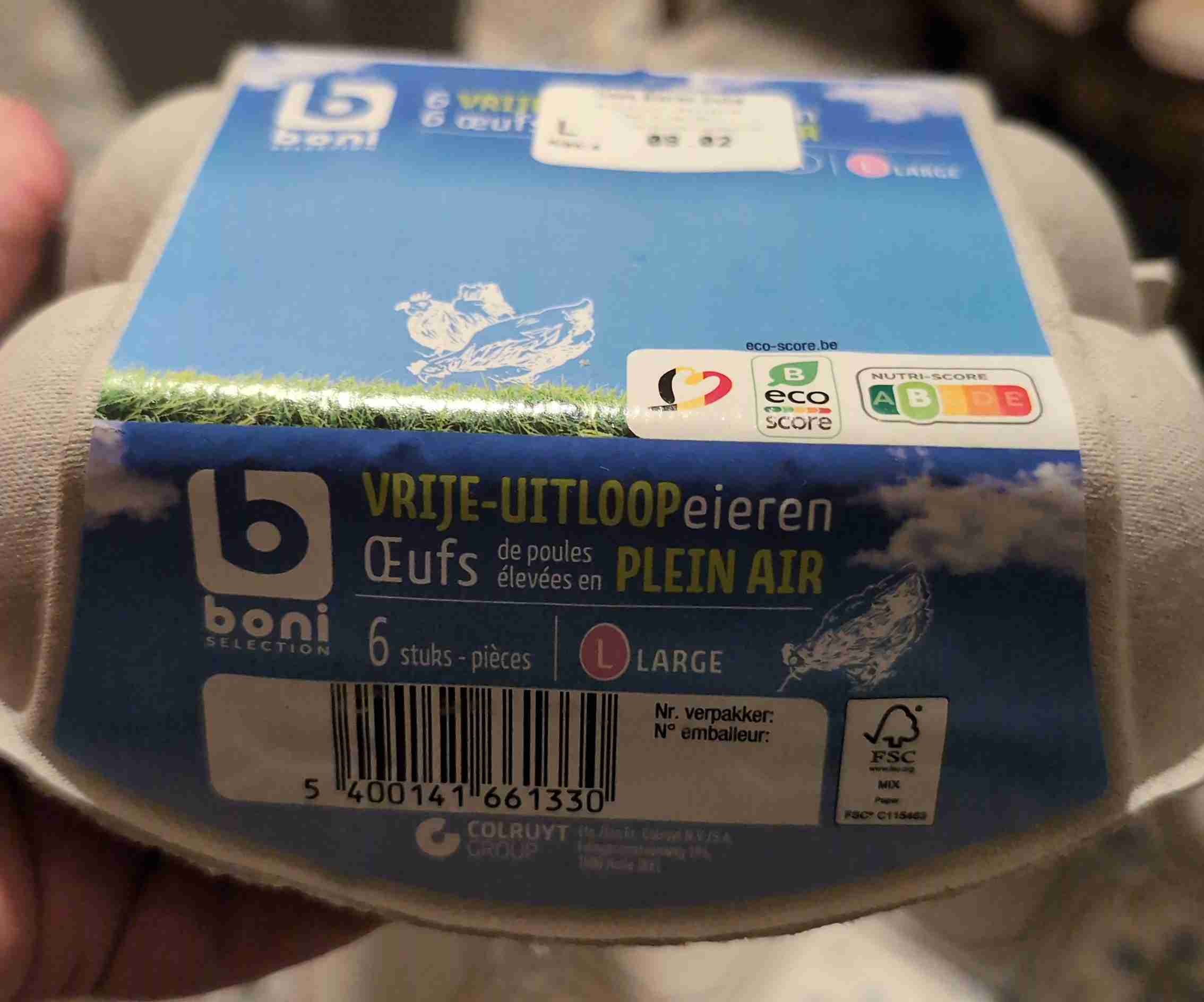 Boni free range eggs