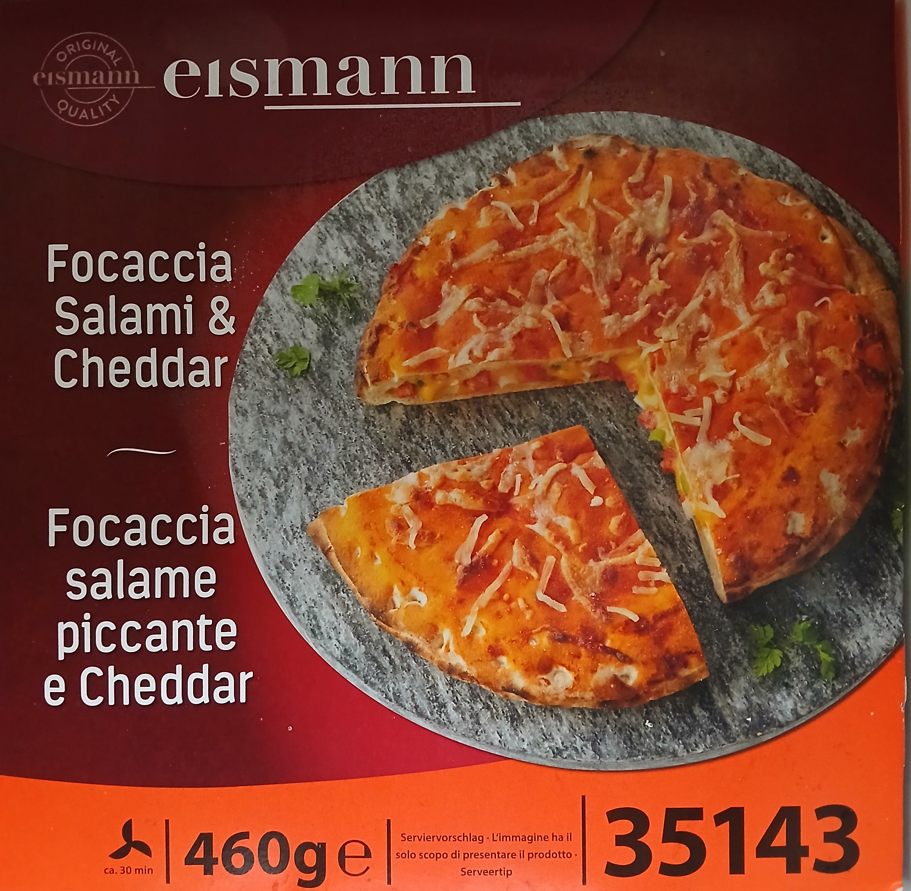 Focaccia Salami & Cheddar