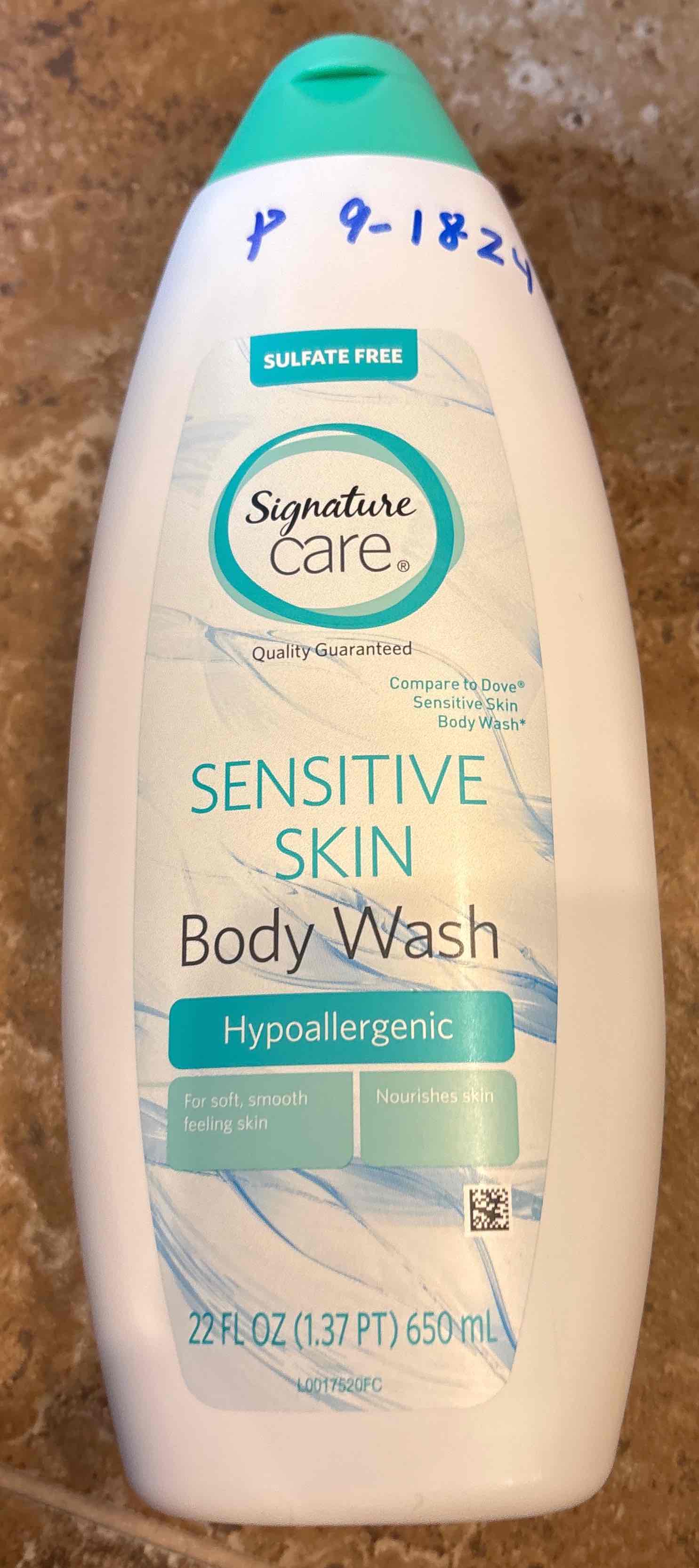 Sensitive skin body wash