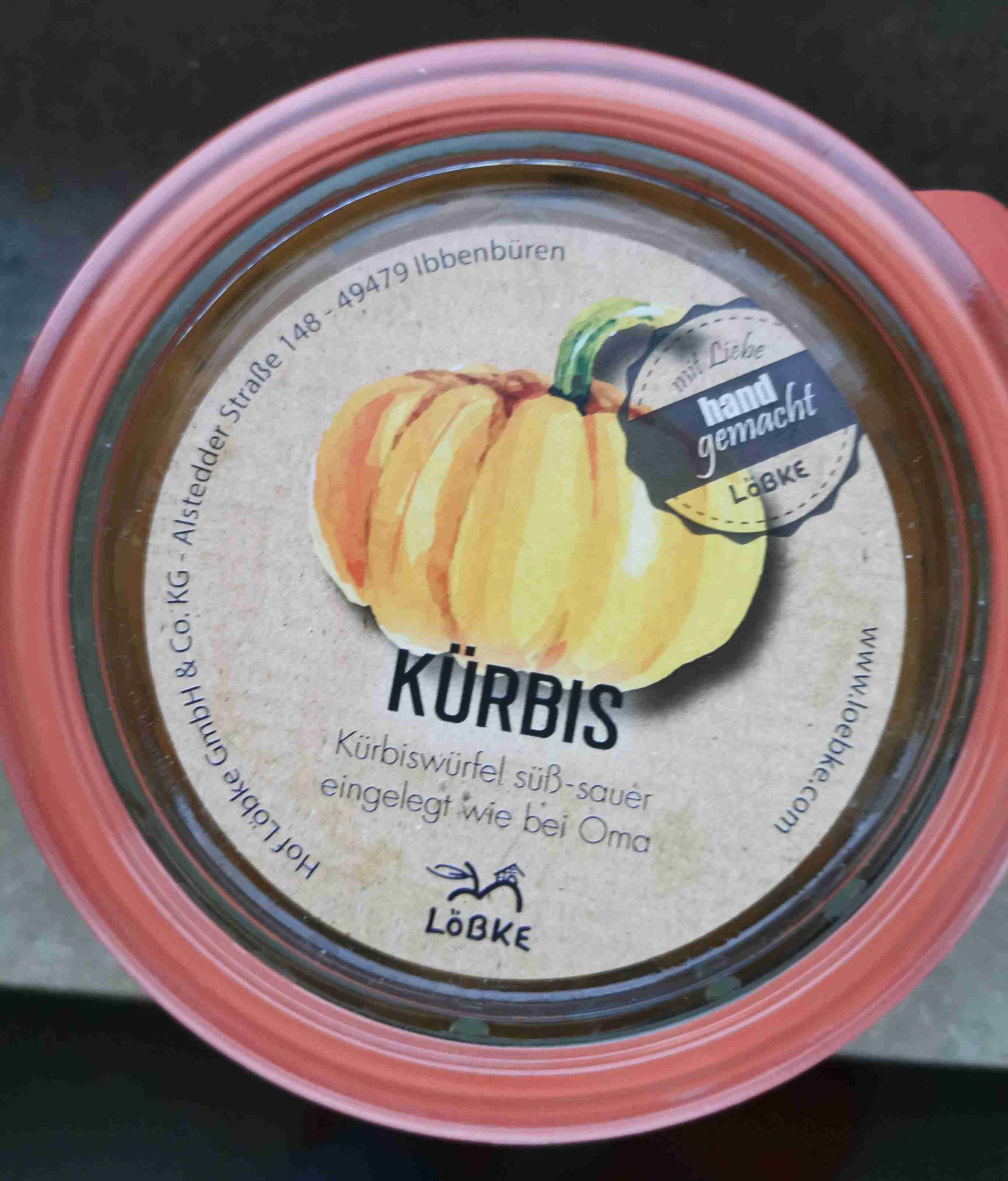 Kürbiswürfel süß sauer eingelegt 