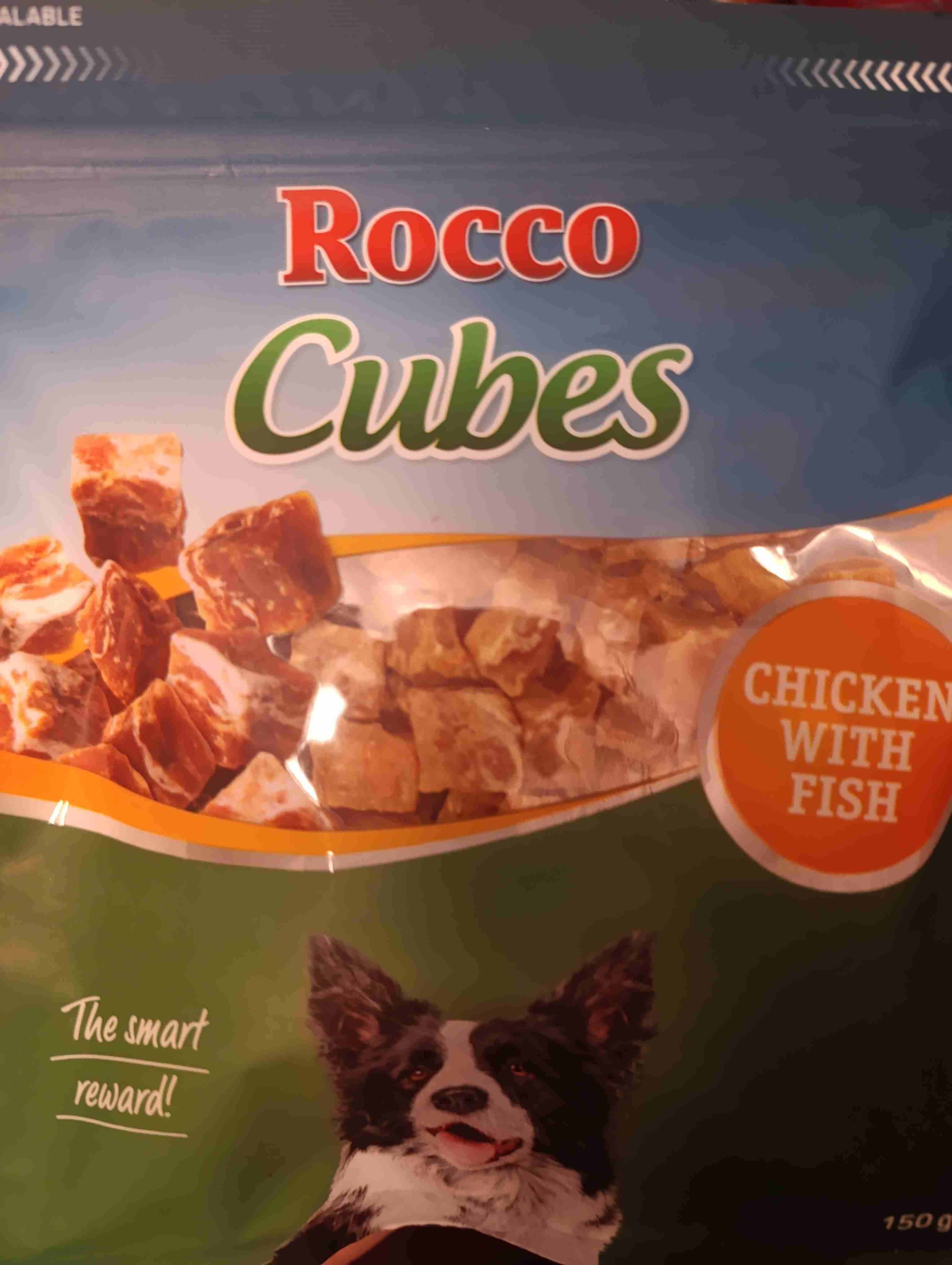 Cubes chicken with fish 