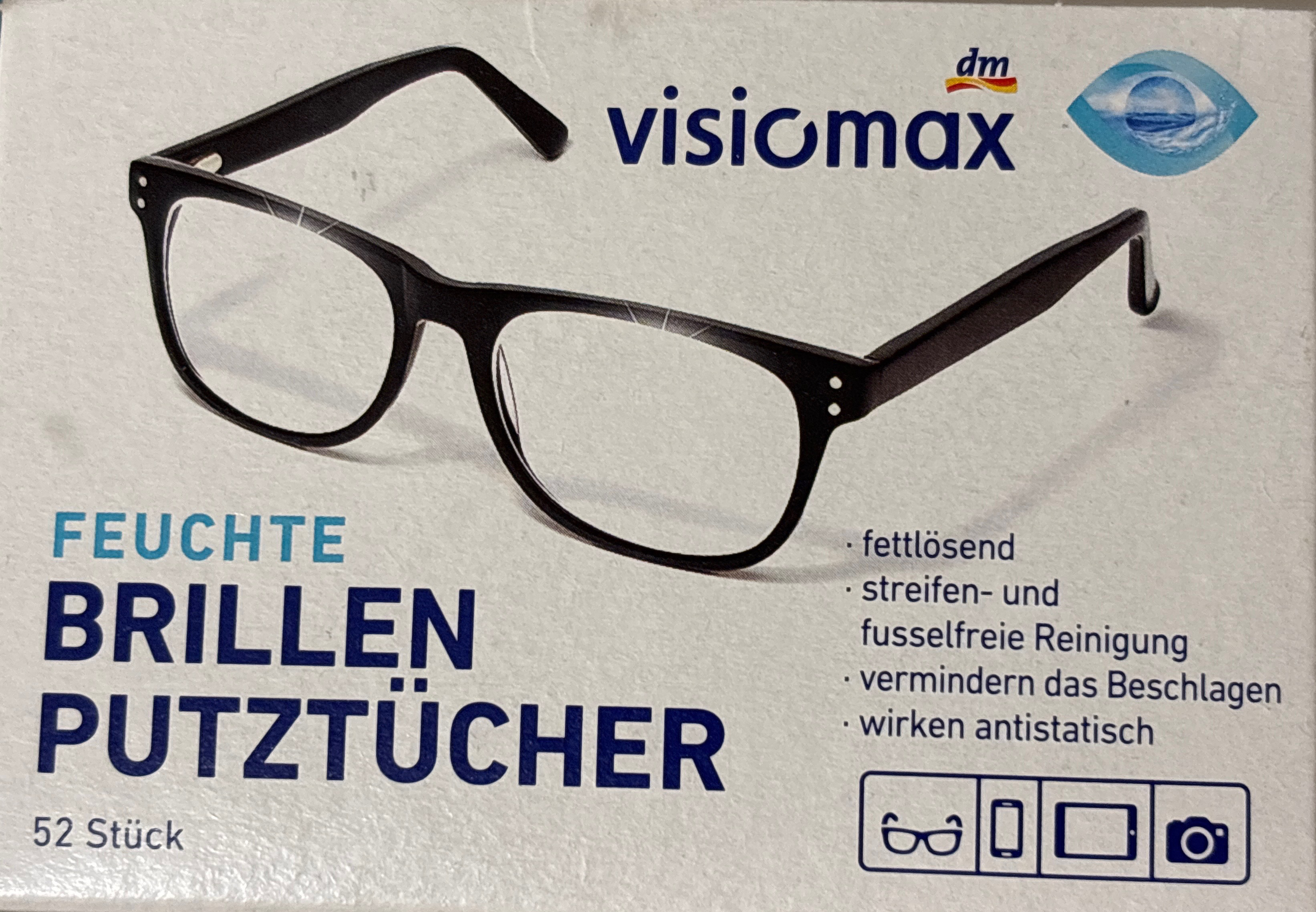 Feuchte Brillen Putztücher