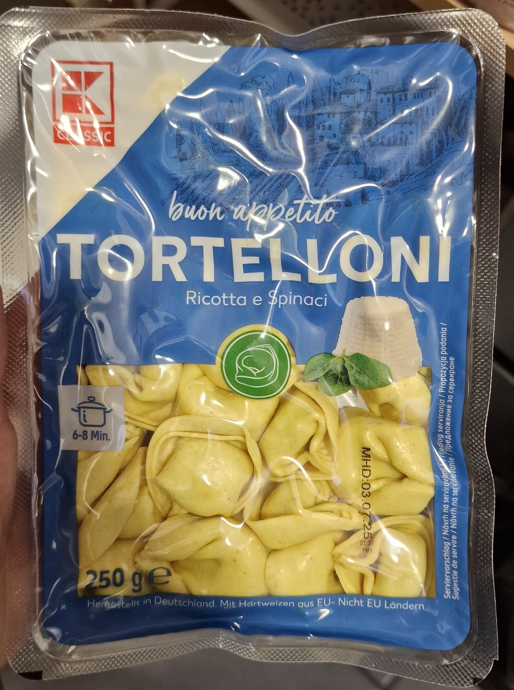 Tortellini Ricotta e Spinaci