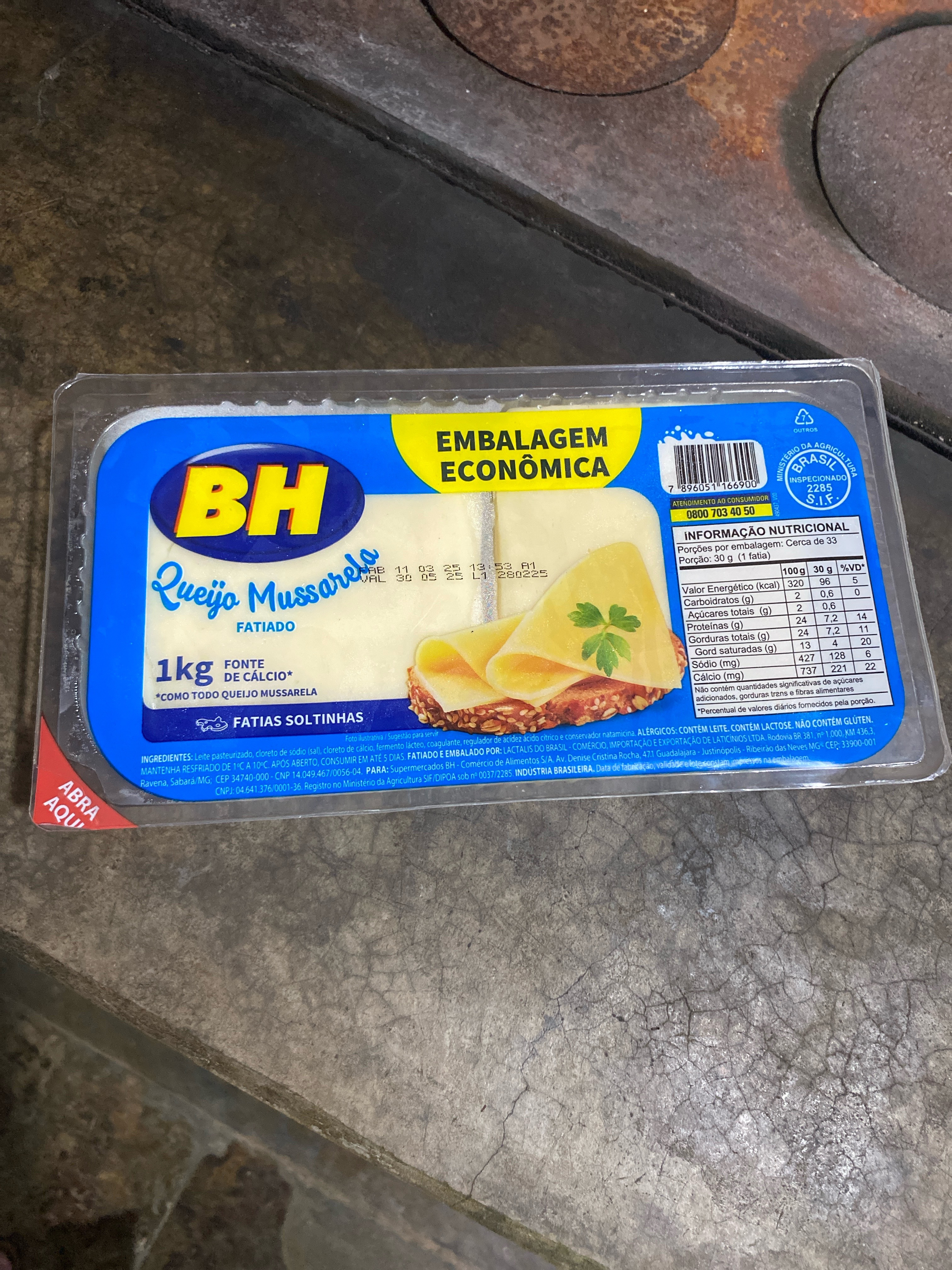 Queijo Mussarela Fatiado