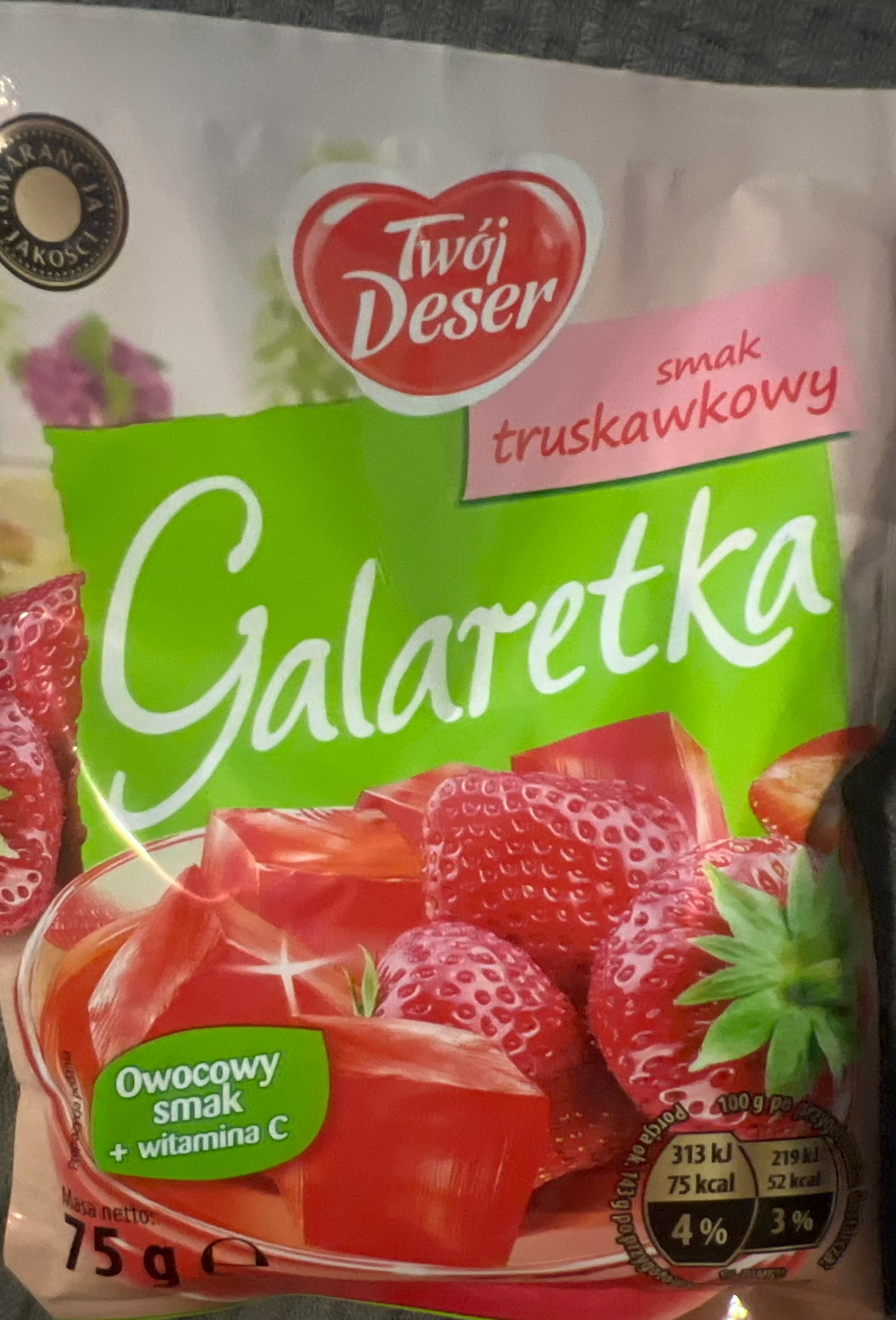 Galaretka o smaku truskawkowym
