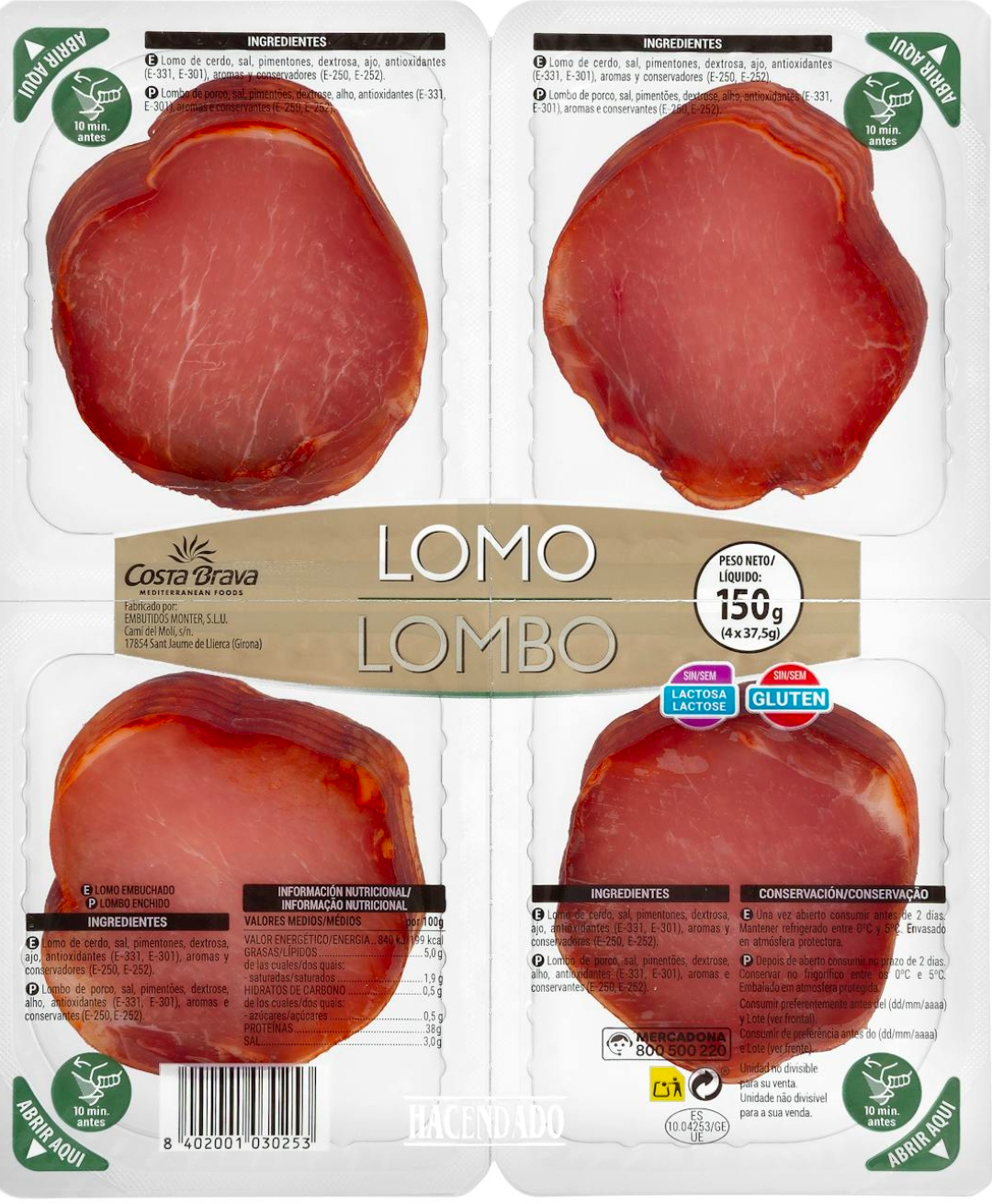Lomo Embuchado Lonchas