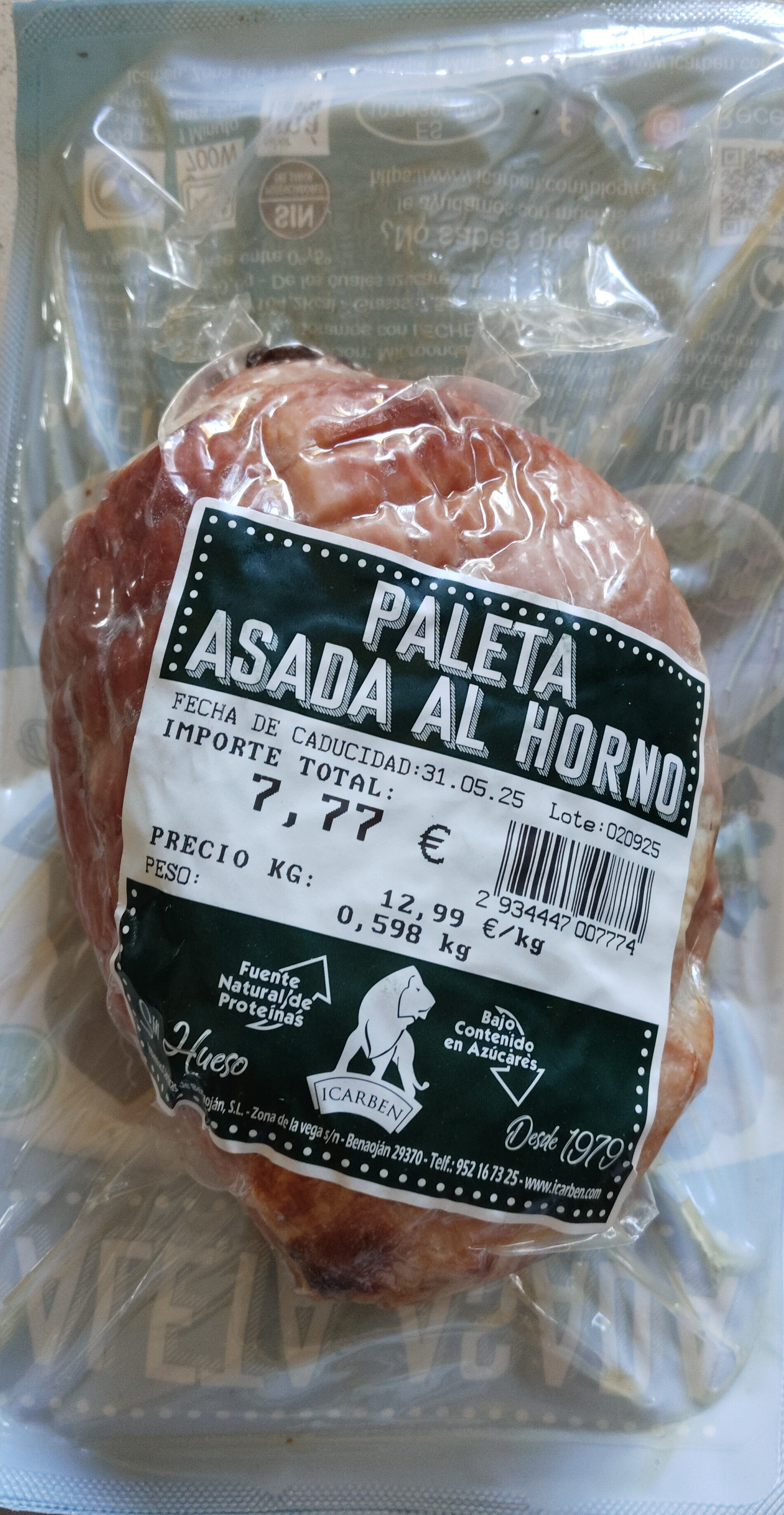 Paleta Asada al Horno