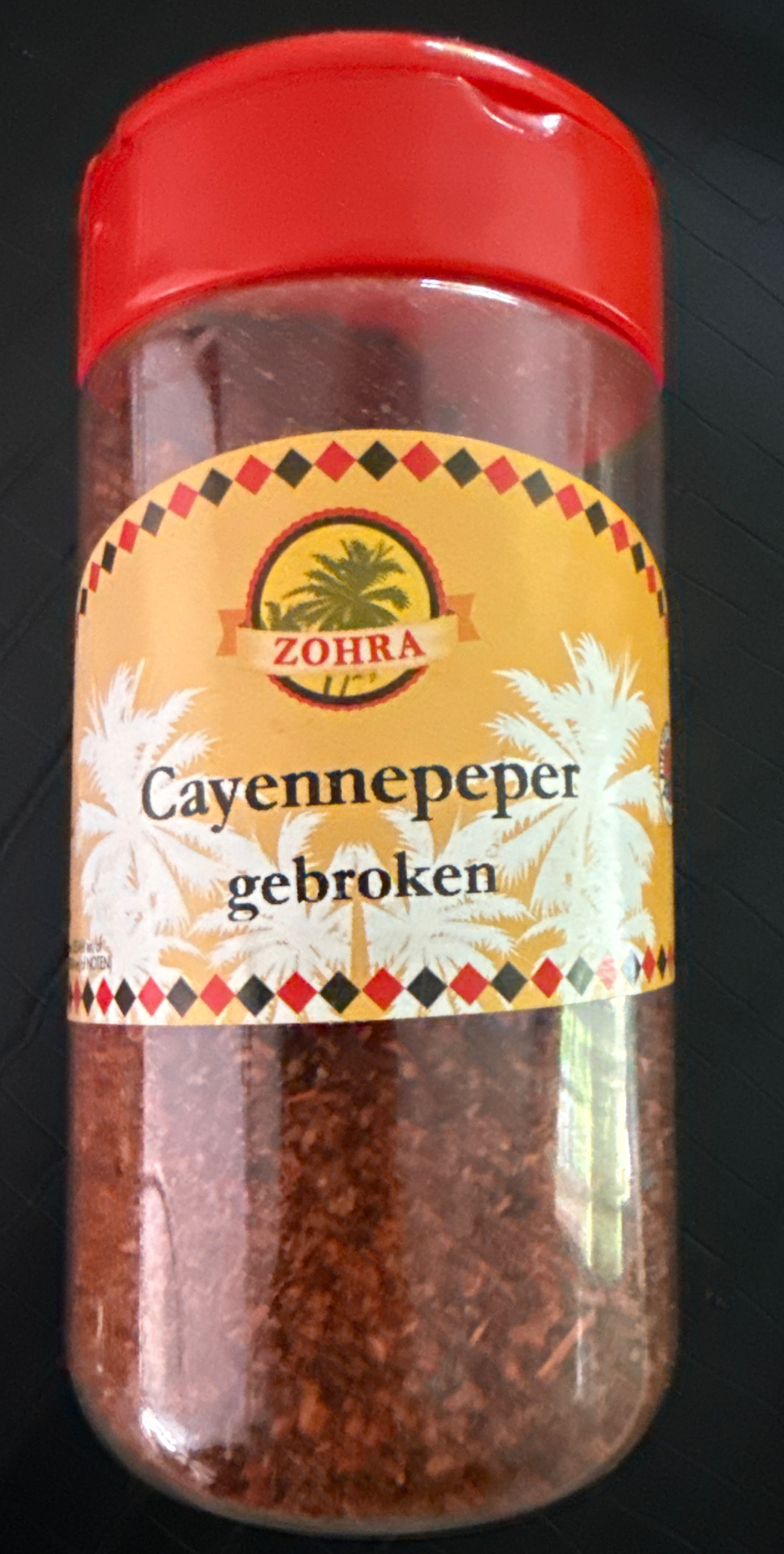 Cayennepeper gebroken