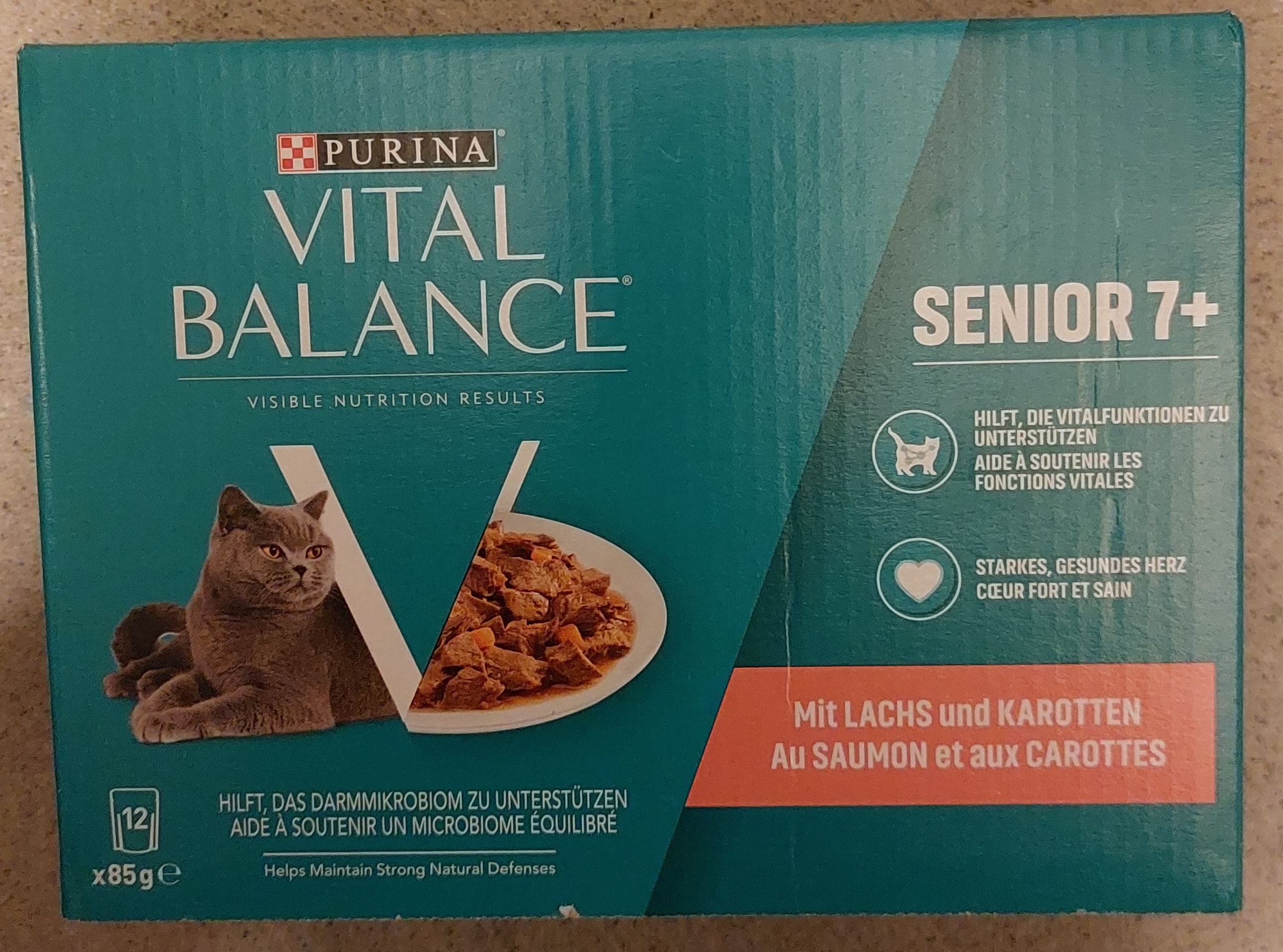 Katzenfutter Senior 7+ (Lachs und Karotten)