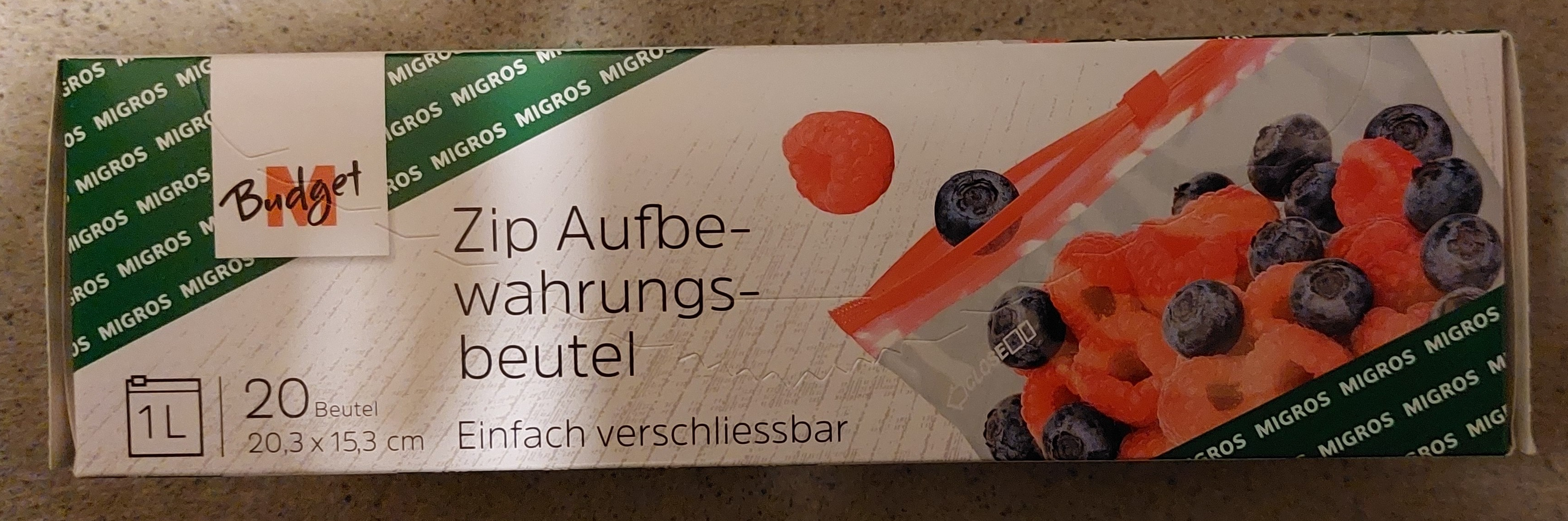 Zip Aufbewahrungsbeutel 1L