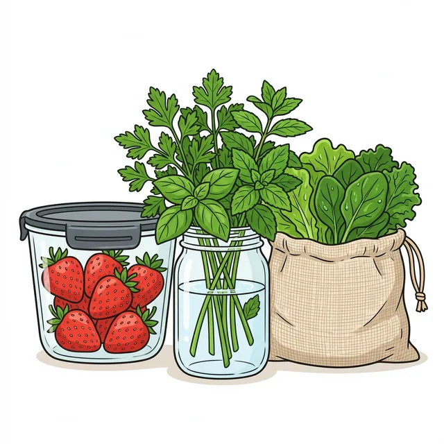 How to Store Strawberries, Herbs, and Leafy Greens