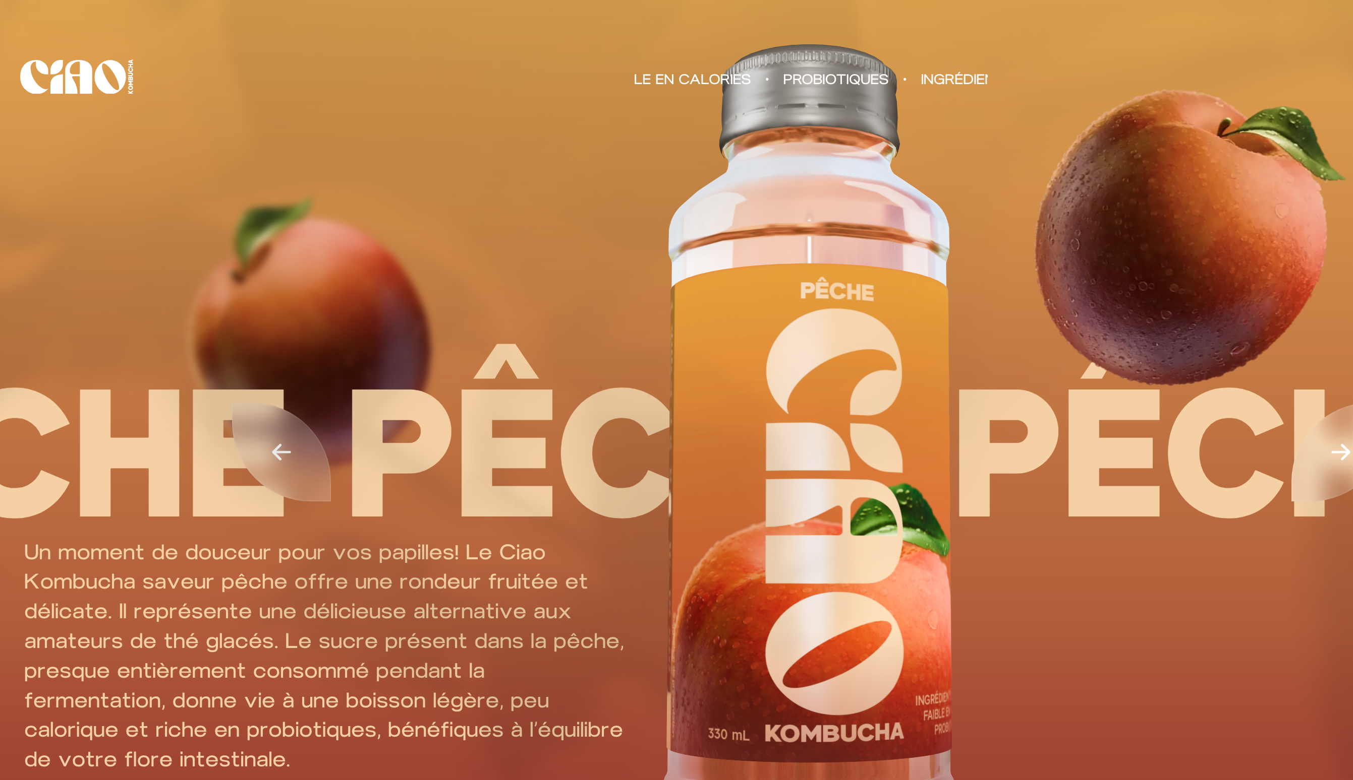 Kombucha pêche