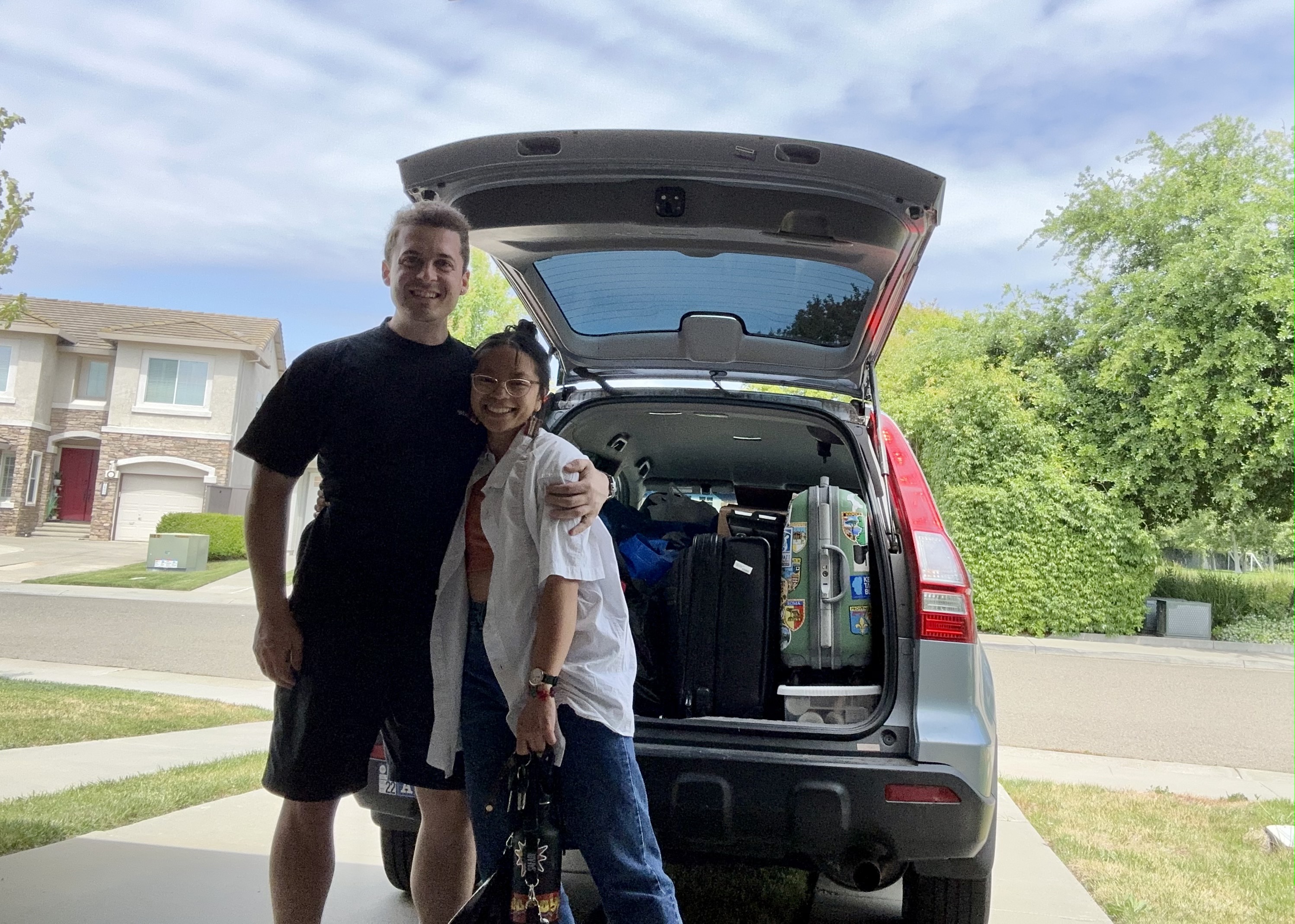 Maddie's 2009 Honda CR-V all packed up and ready to bounce out!