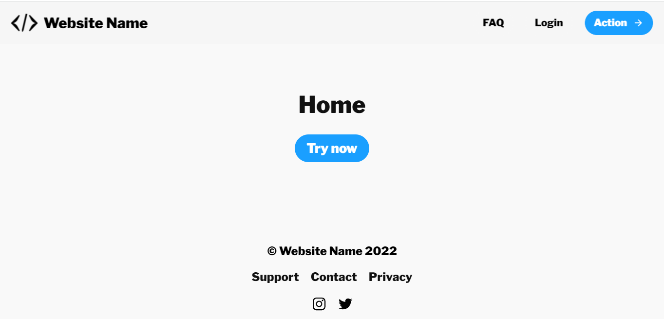 Frontend template