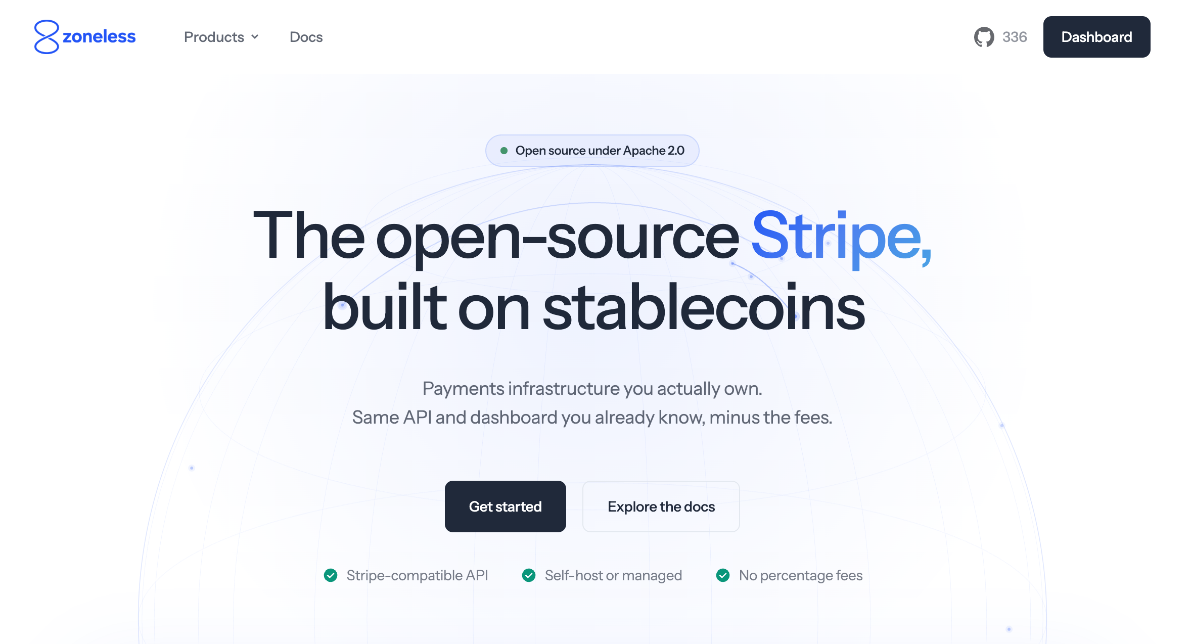 New homepage with managed hosting