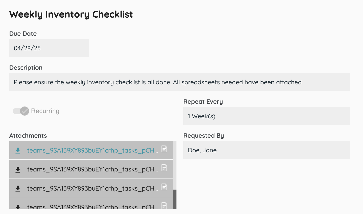 Task Creation File Uploads 