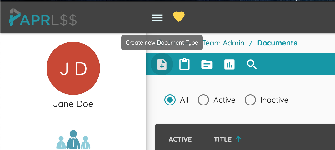 Create New Document Type