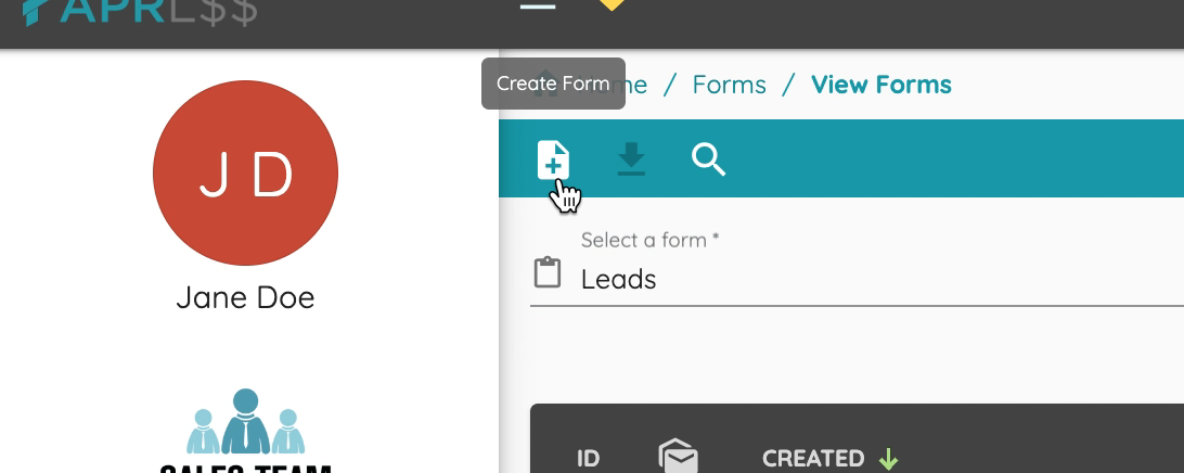 Creating a new Lead Capture form submission