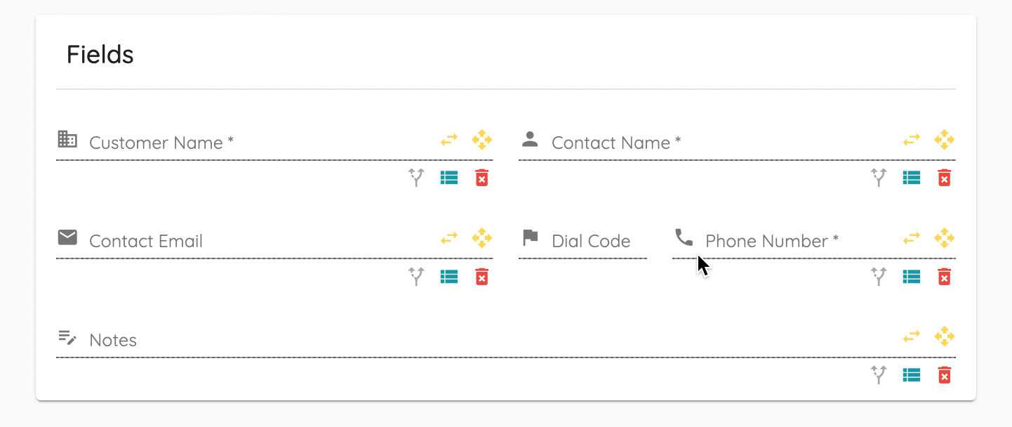 Form fields reordered
