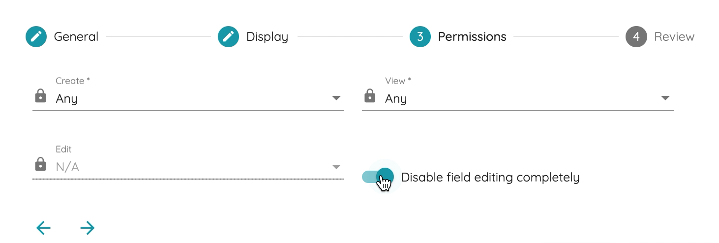 Customer Name field options - permissions