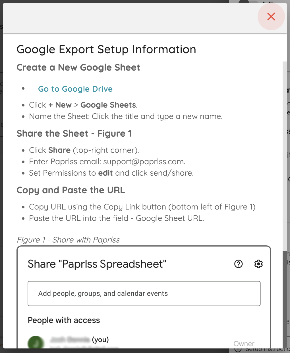 Google Sheets Setup Instructions