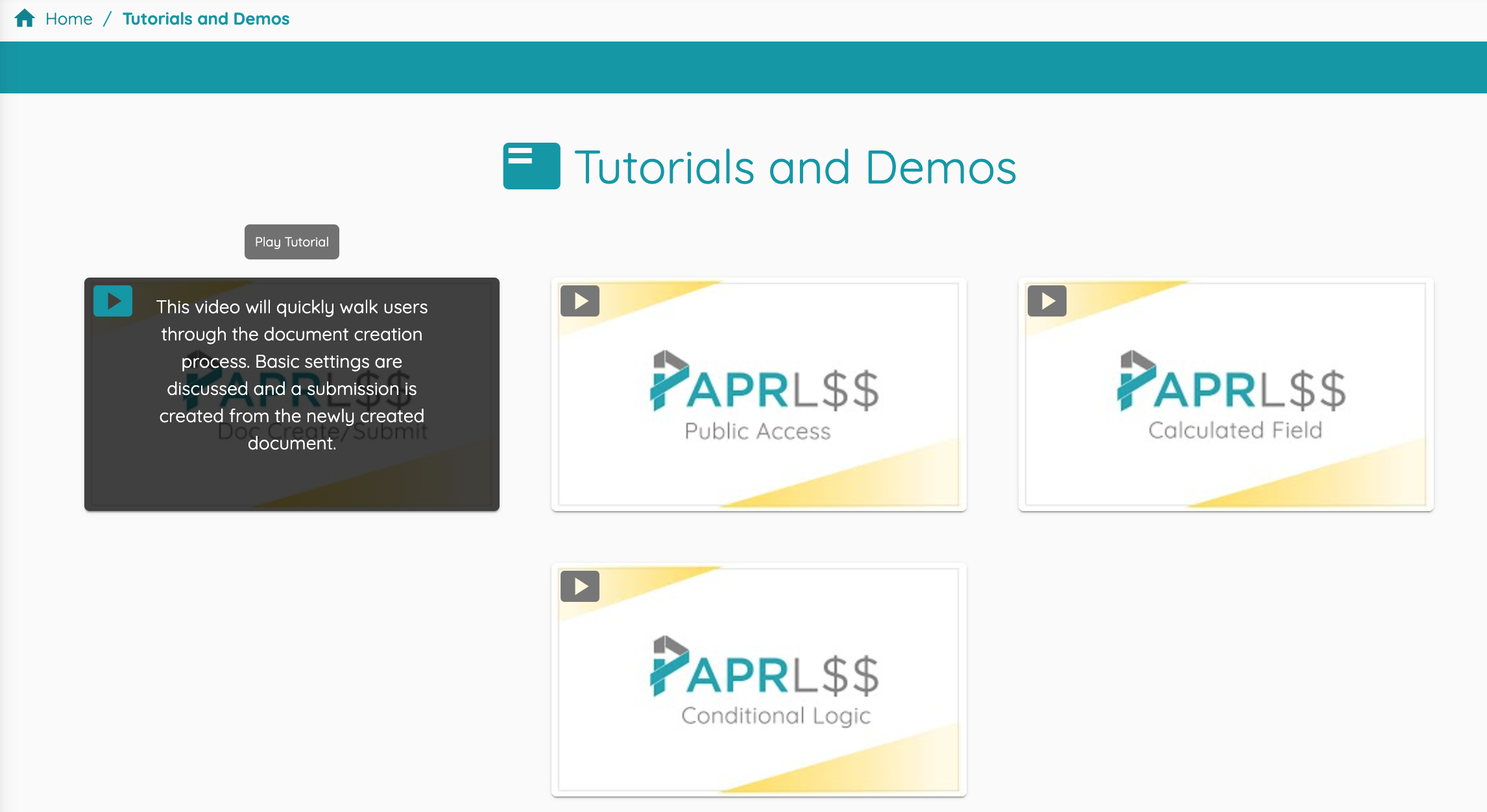 Tutorials and Demos