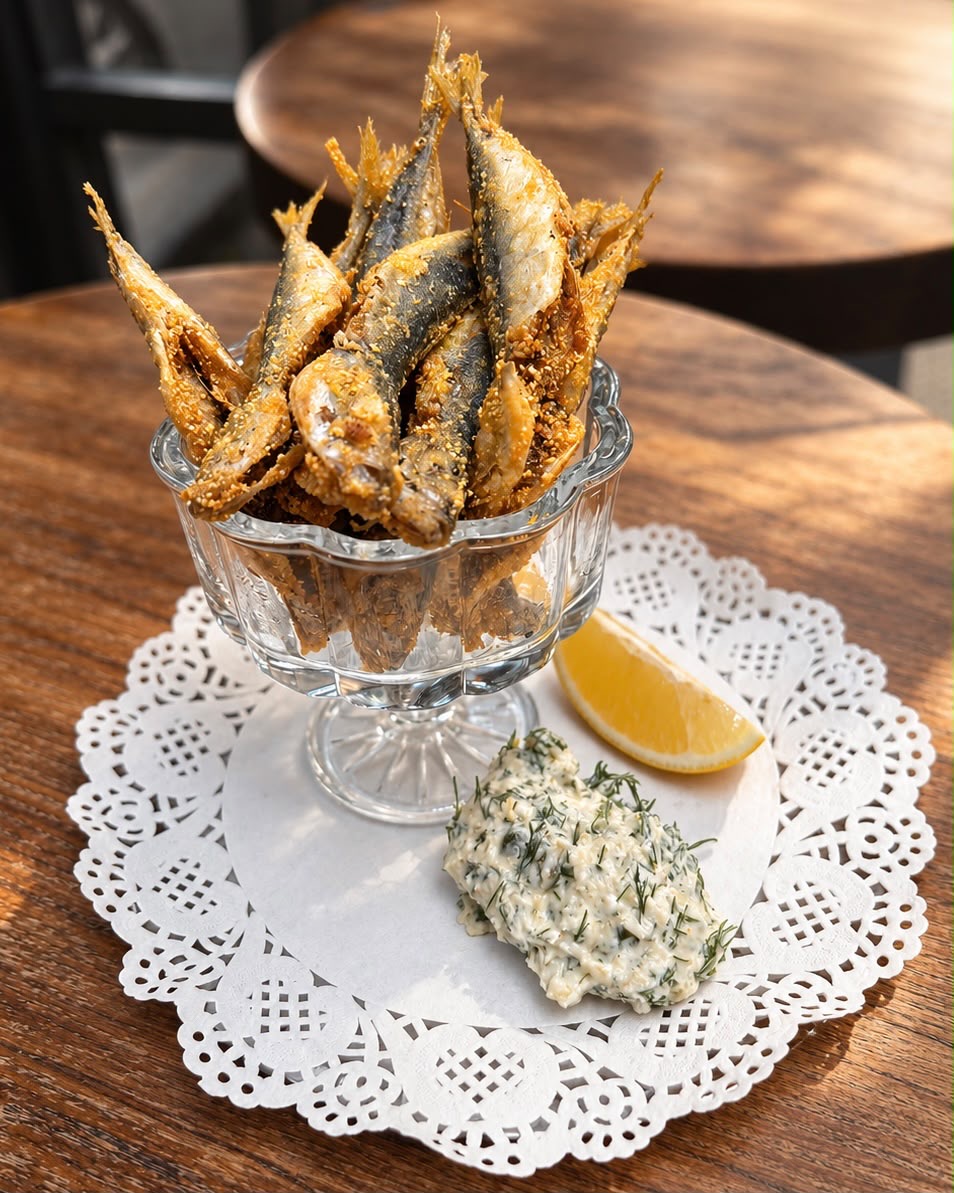 Fried Horse Mackerel with Tarator