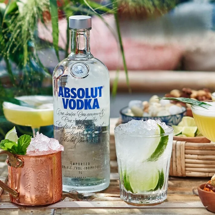 Absolut vodka double