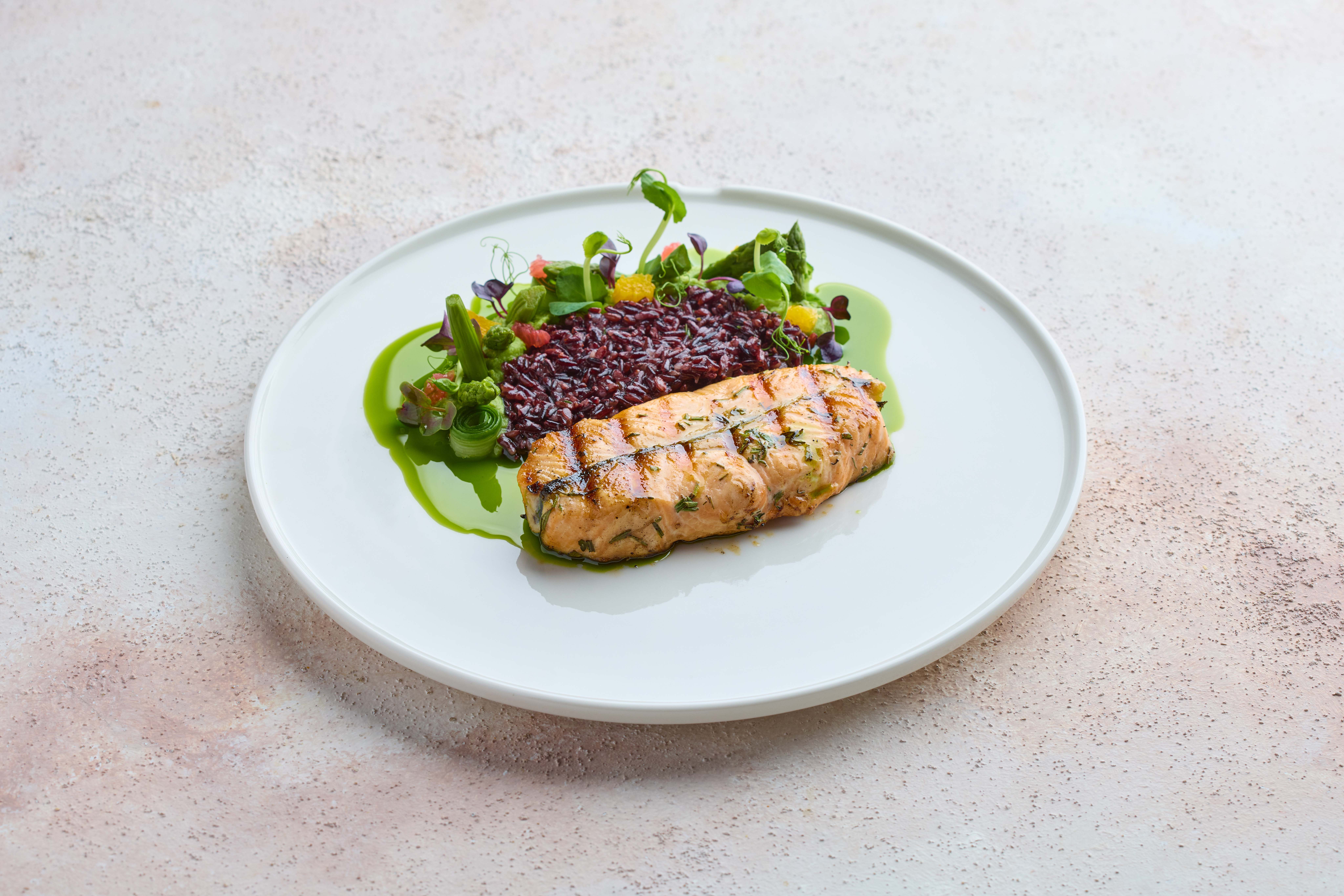 Grilled Norwegian salmon