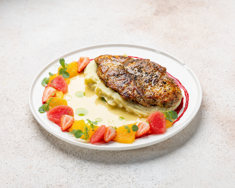 Chicken with lemon sauce