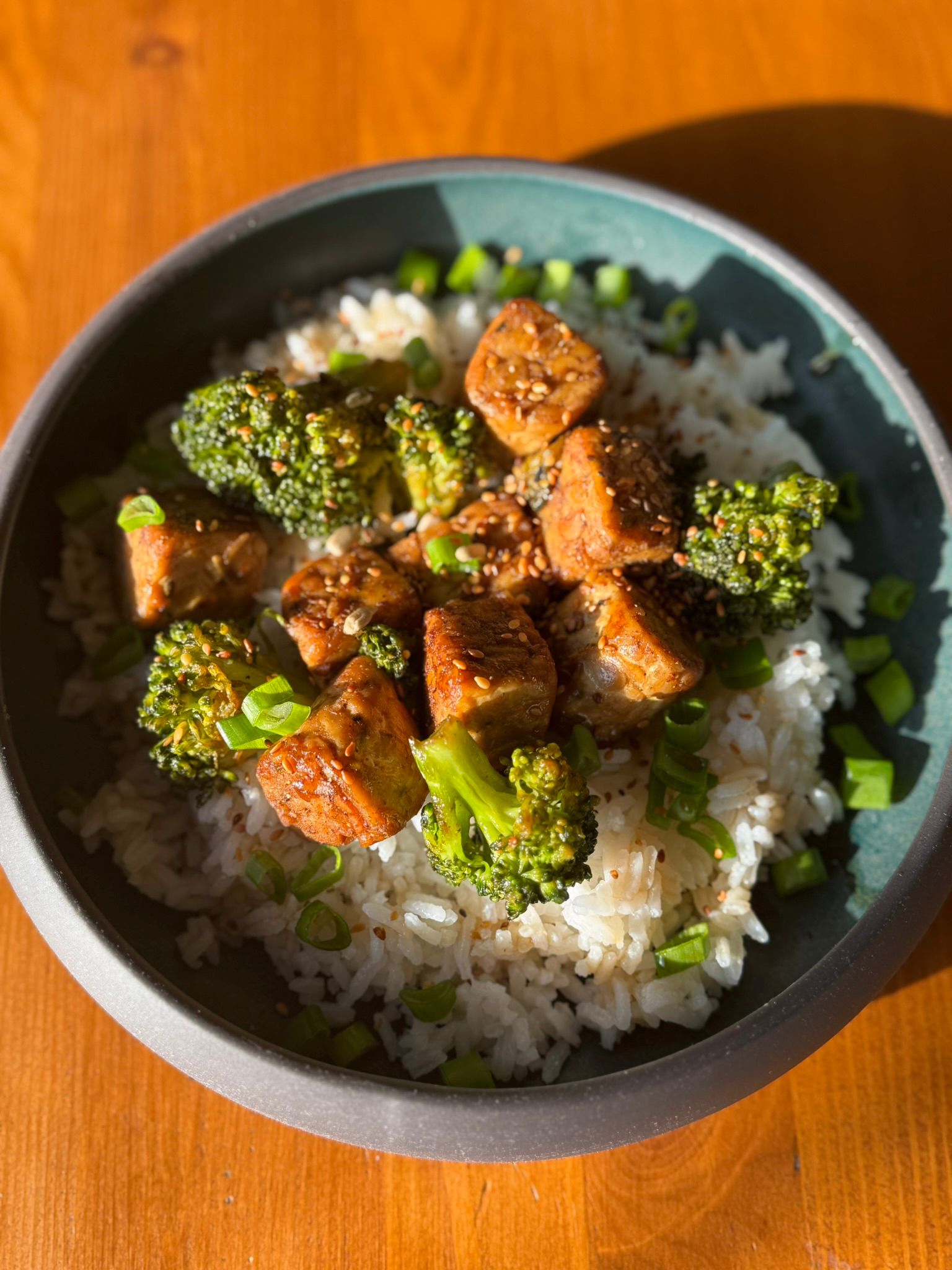 Teriyaki Tempeh and Broccoli