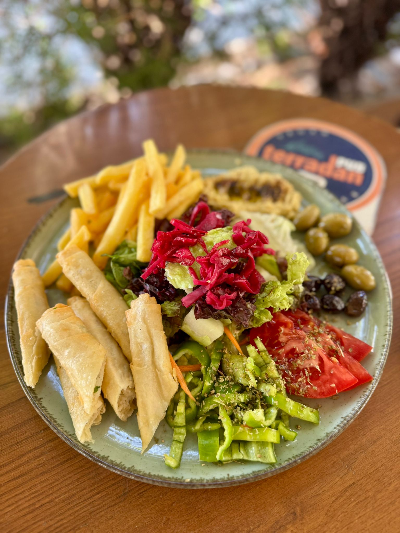 Breakfast plate with Terra cheese cigars