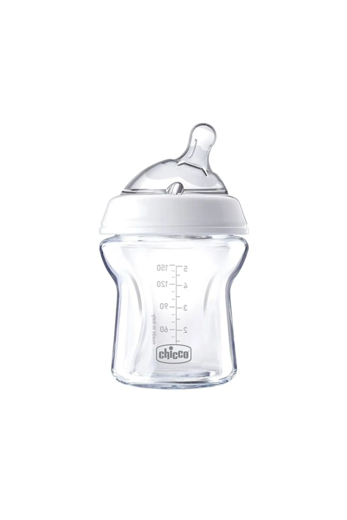 Chicco Biberon en Verre Natural Feeling Gris 0 Mois+ 250 ml