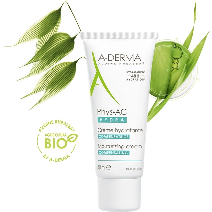 Photo de A-DERMA PHYS-AC HYDRA CRÈME VISAGE HYDRATANTE COMPENSATRICE 40ML - Dermocosmétique
