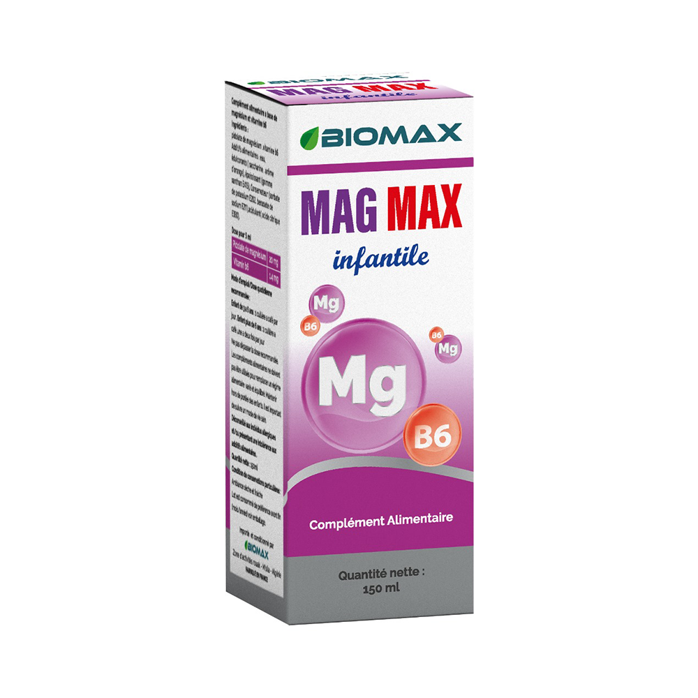 Photo de BIOMAX Mag Max Infantile 150ML - Complément Alimentaire