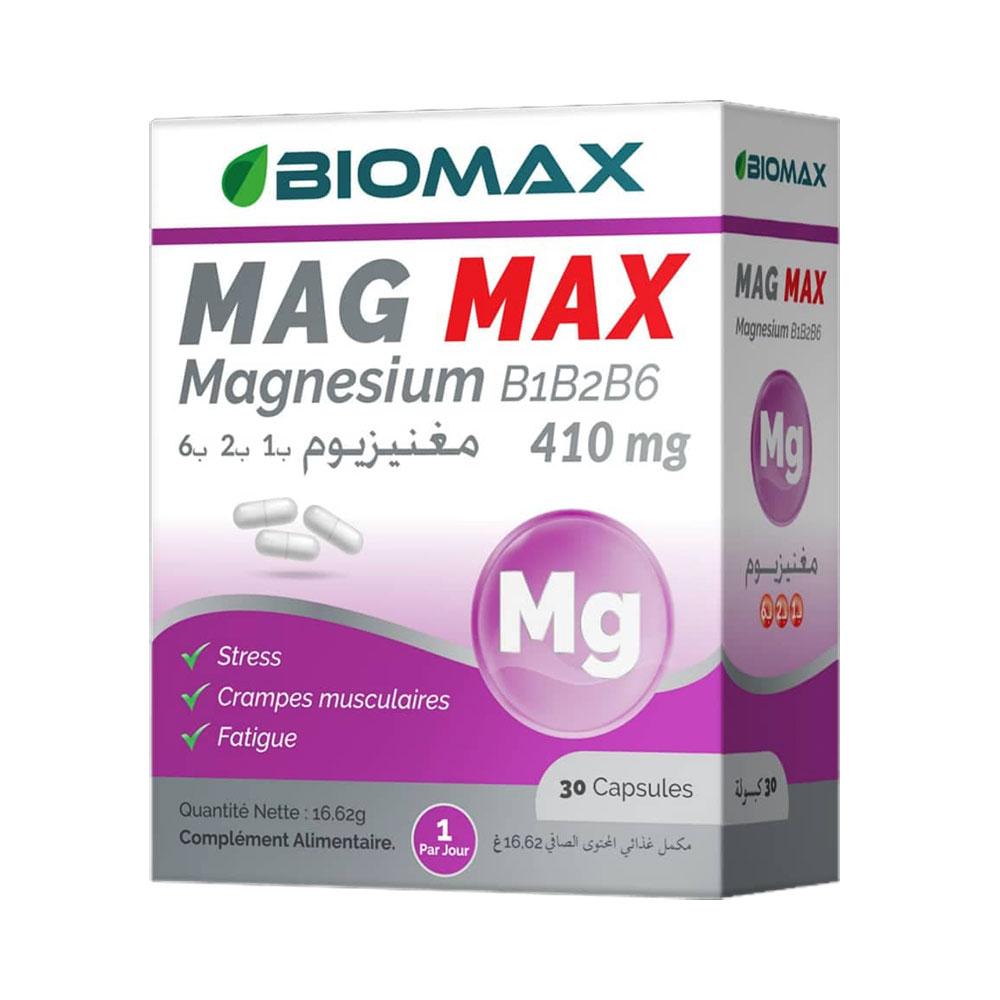 BIOMAX MAG MAX: Magnésium B1+B2+B6 30C
