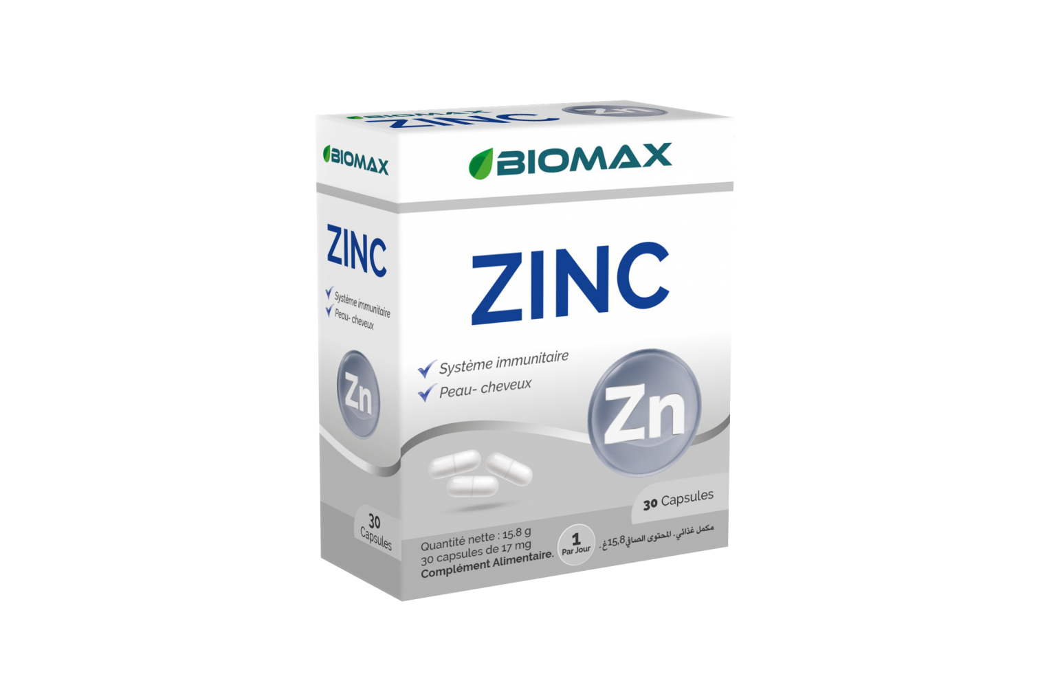 Photo de BIOMAX Zinc 30C - Complément Alimentaire
