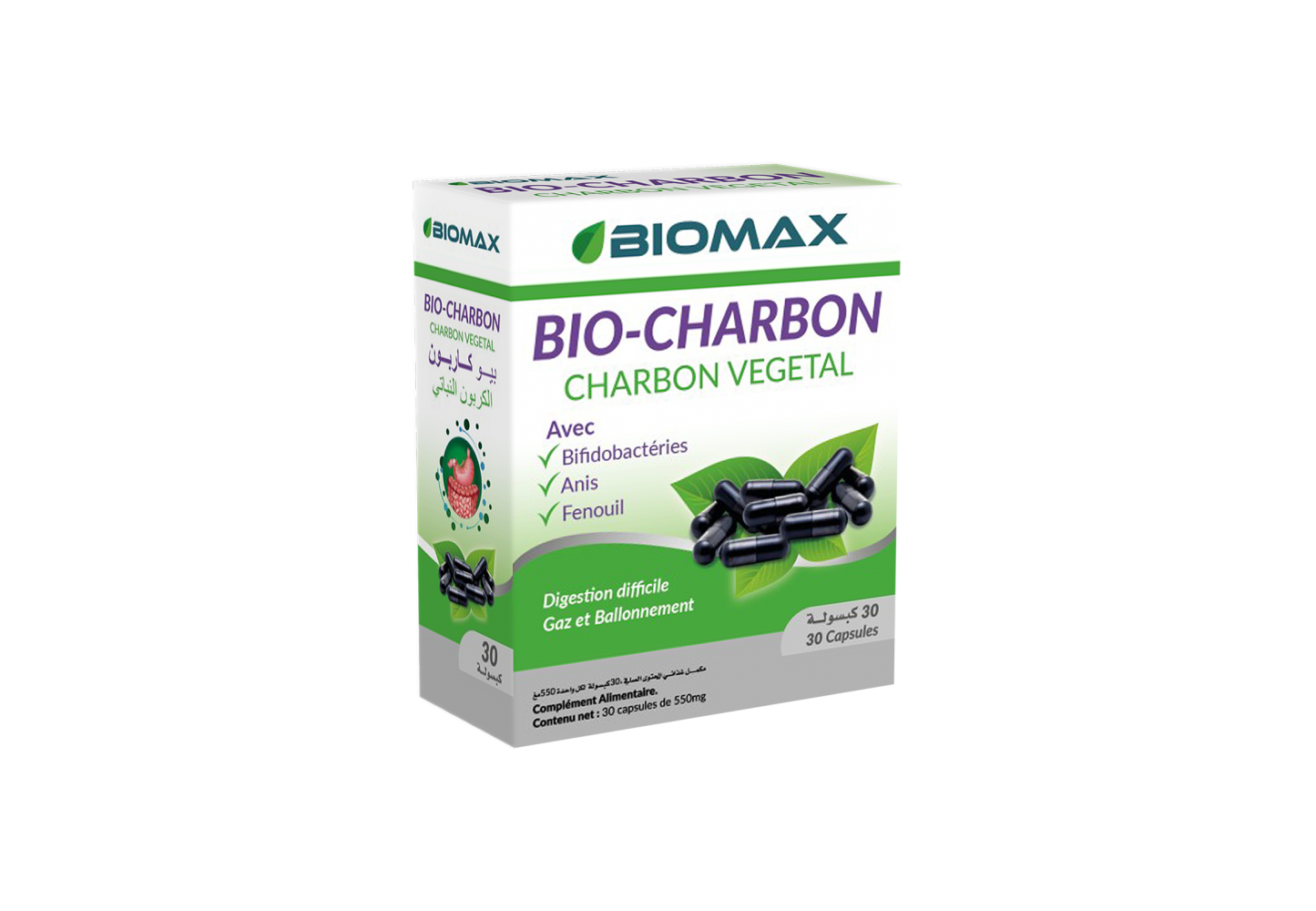 Photo de BIOMAX BIO CHARBON 30C - Complément Alimentaire