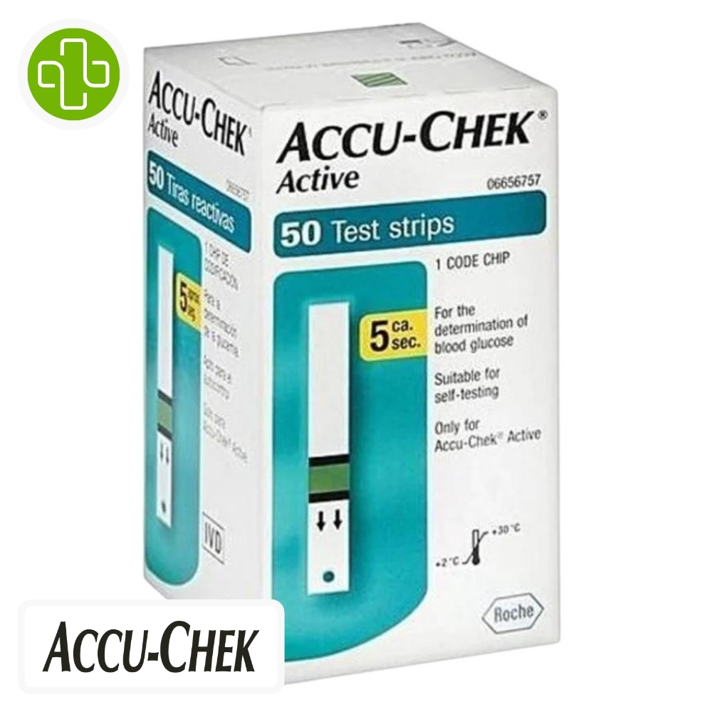 Accu-Chek Active Bandelettes — 25 unités